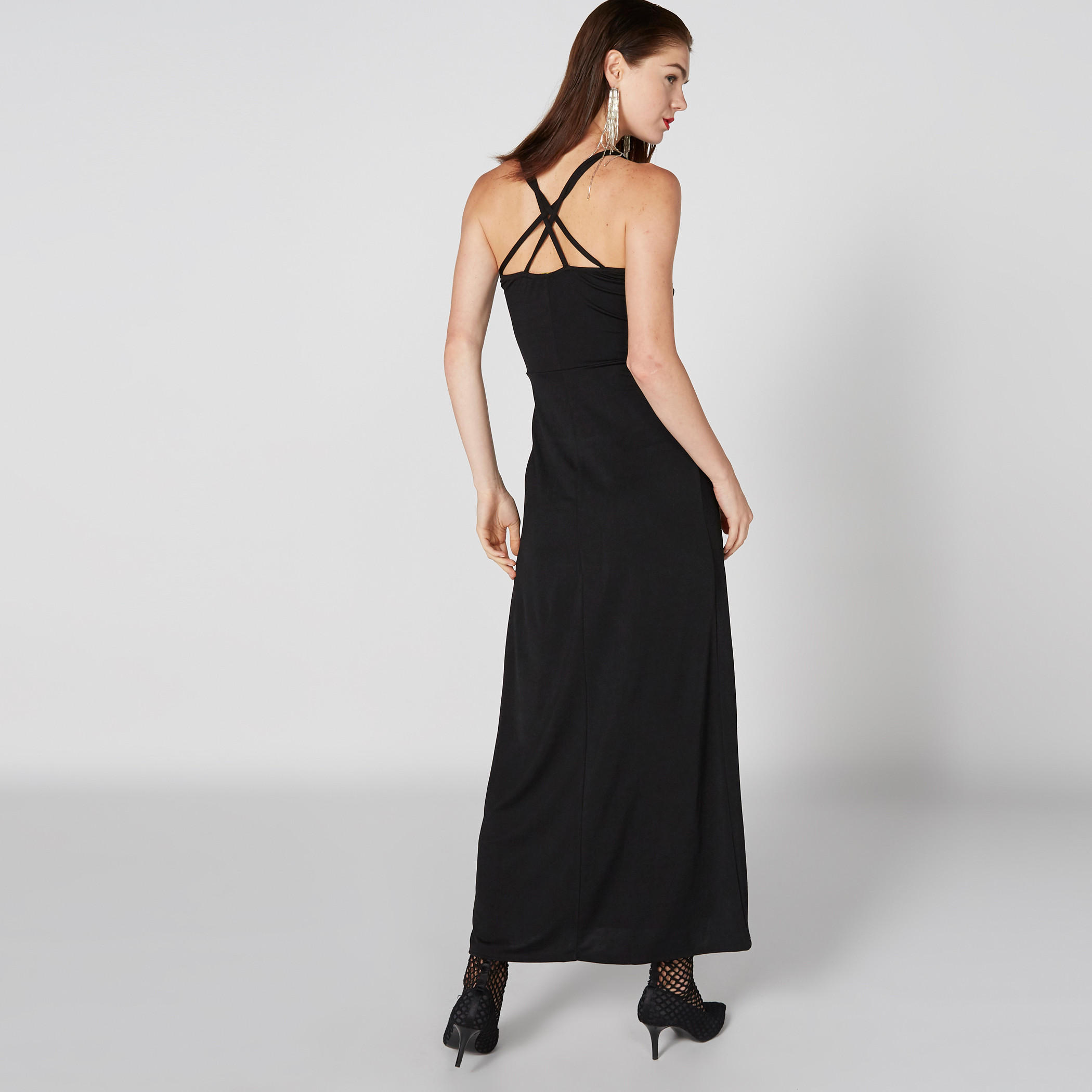 فستان طويل بارز الملمس بأحزمة متقاطعة-women-clothing-dresses-image-2