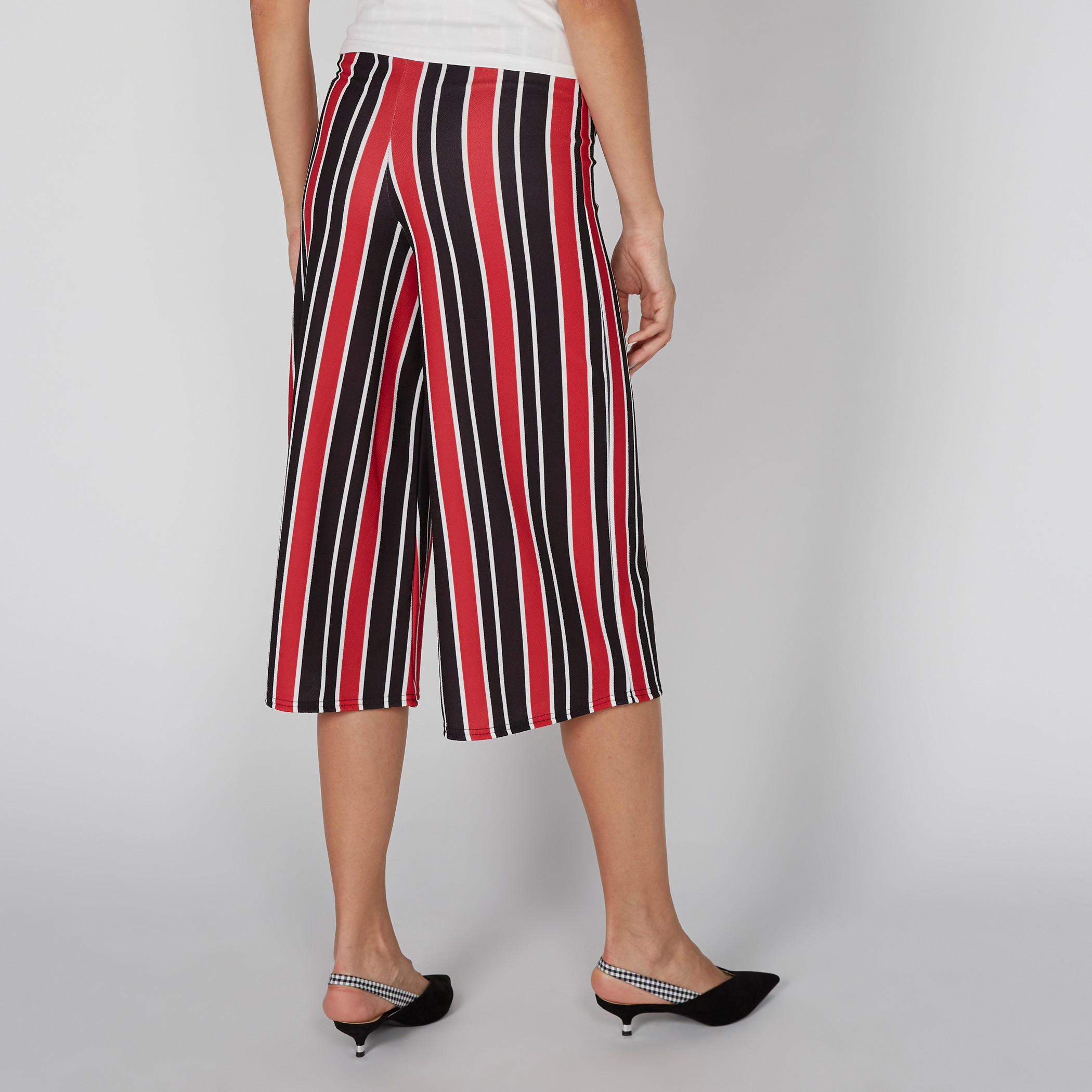 بنطال واسع الساقين مقلّم بخصر مطّاطي-women-clothing-bottoms-trousers-image-4