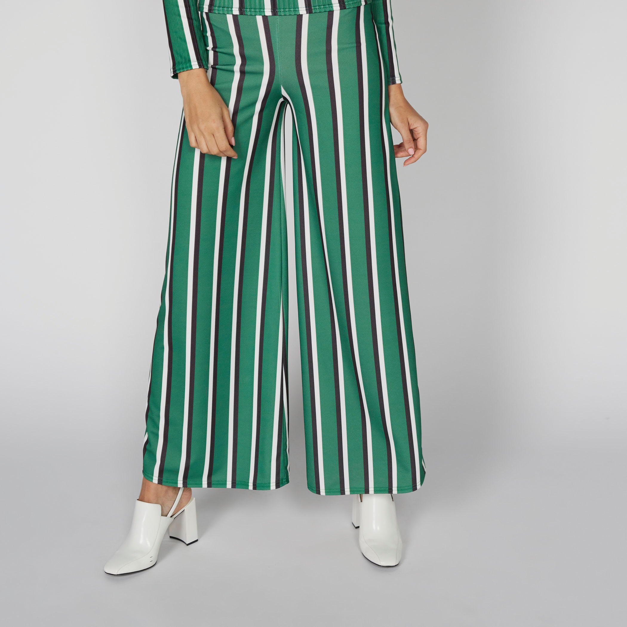 بنطال بالازو طويل بتصميم مقلّم-women-clothing-bottoms-trousers-image-1