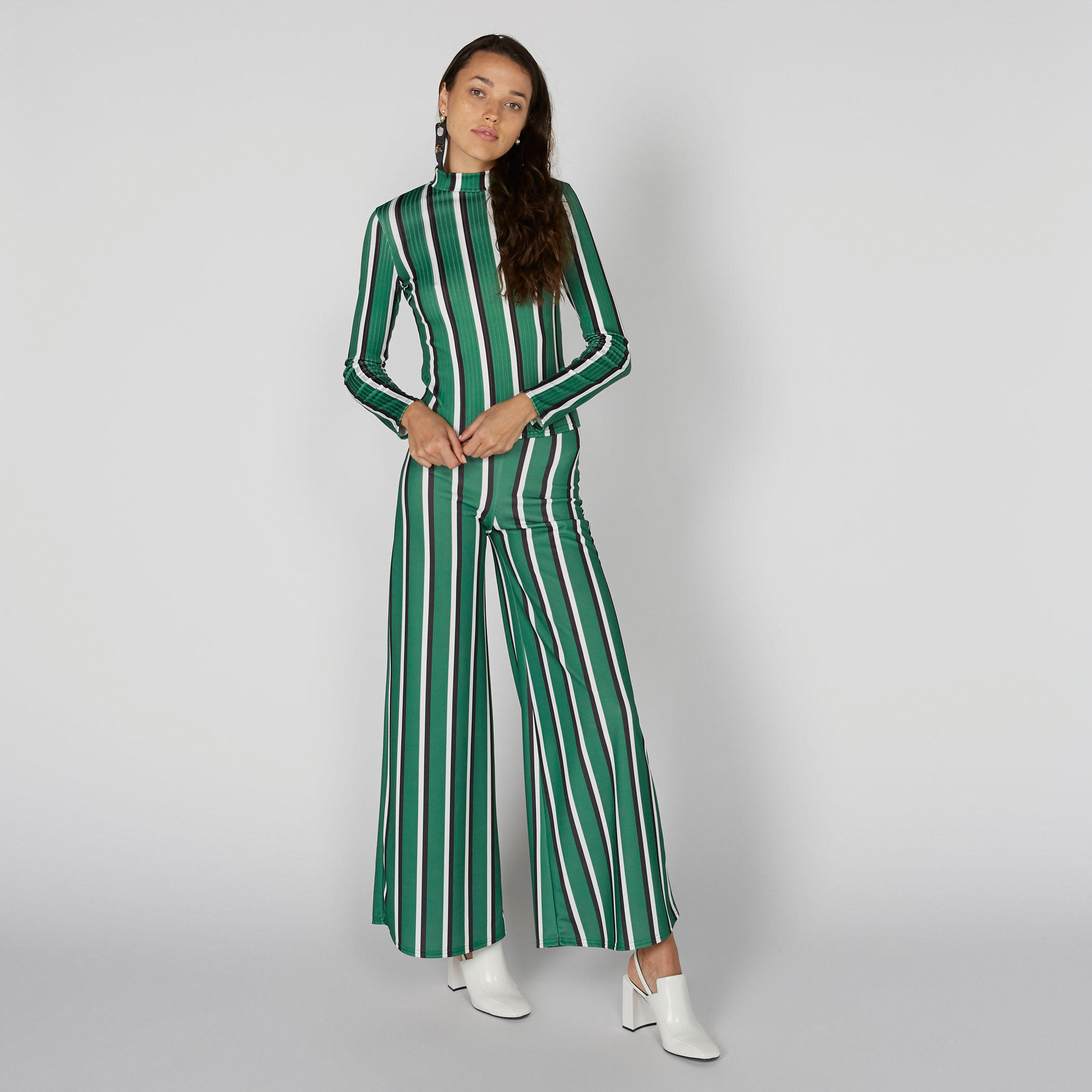 بنطال بالازو طويل بتصميم مقلّم-women-clothing-bottoms-trousers-image-4