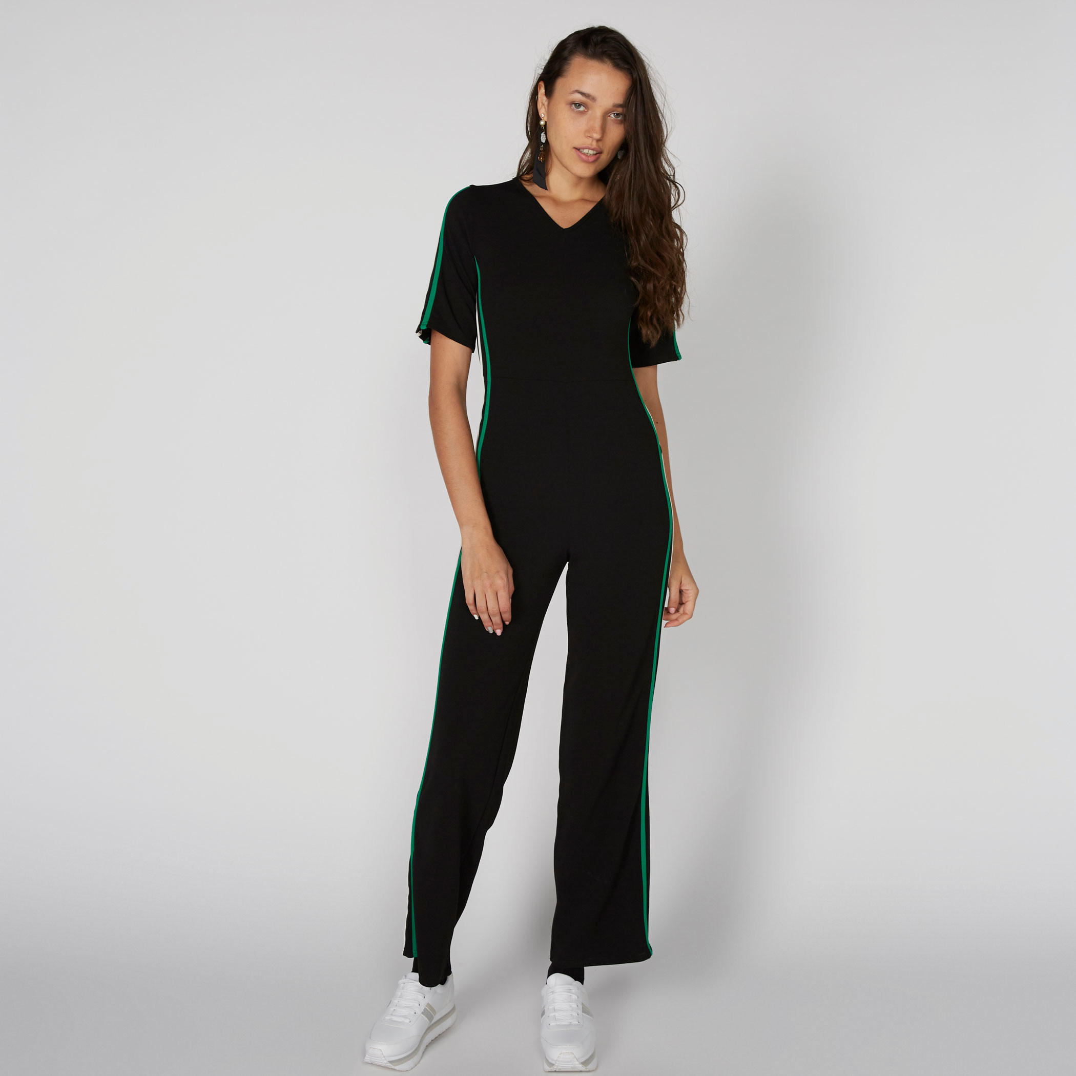 أفرول بياقة V وأكمام قصيرة-women-clothing-jumpsuits-image-3