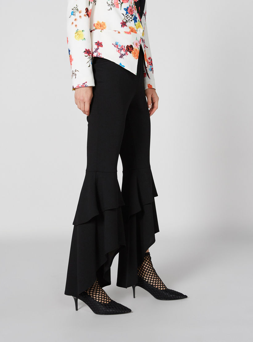 بنطال طويل بخصر مطّاطي وتفاصيل كشكش-women-clothing-bottoms-trousers-image-2