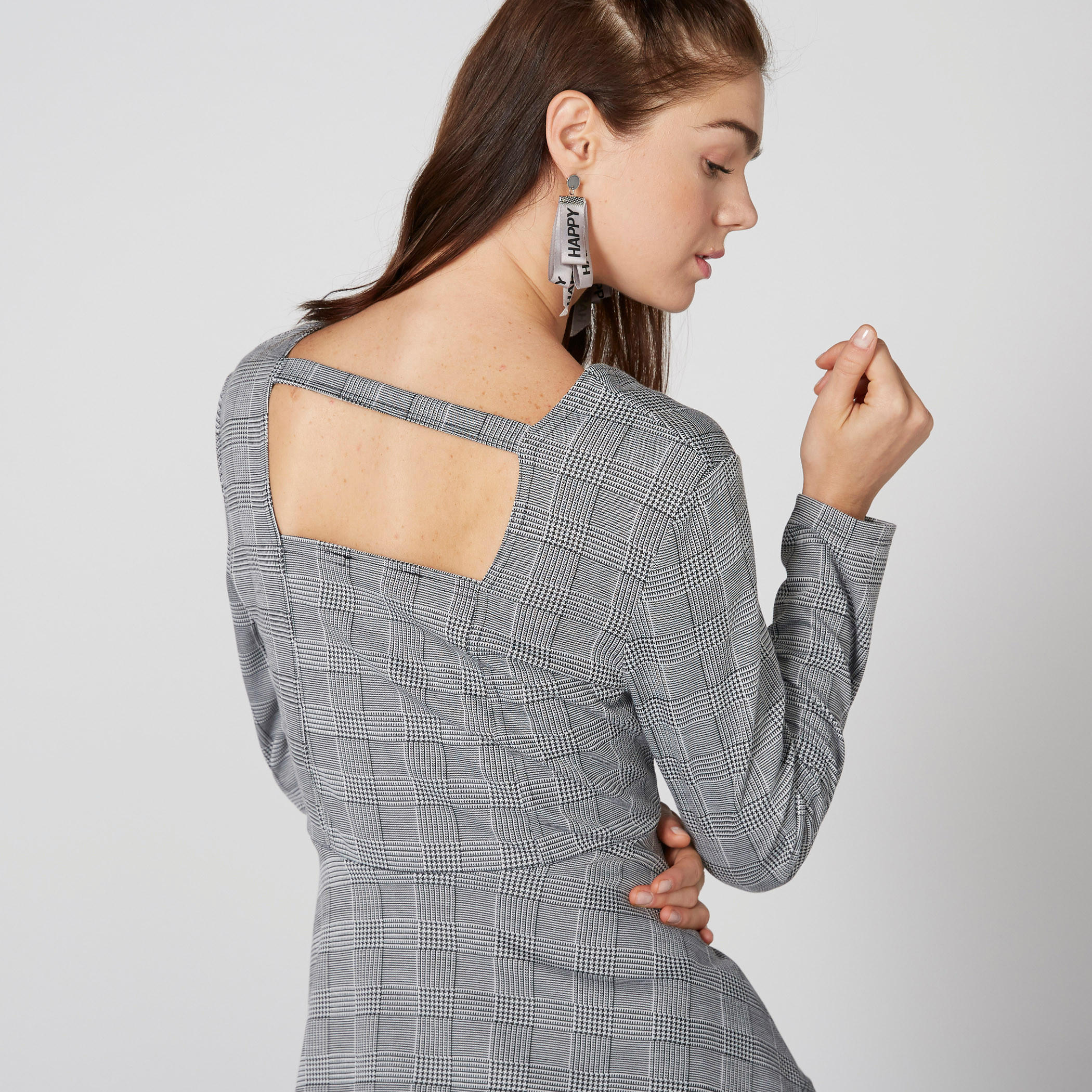 بلوزة كاروهات بحواف غير مستوية وأكمام طويلة-women-clothing-shirtsandblouses-blouses-image-4
