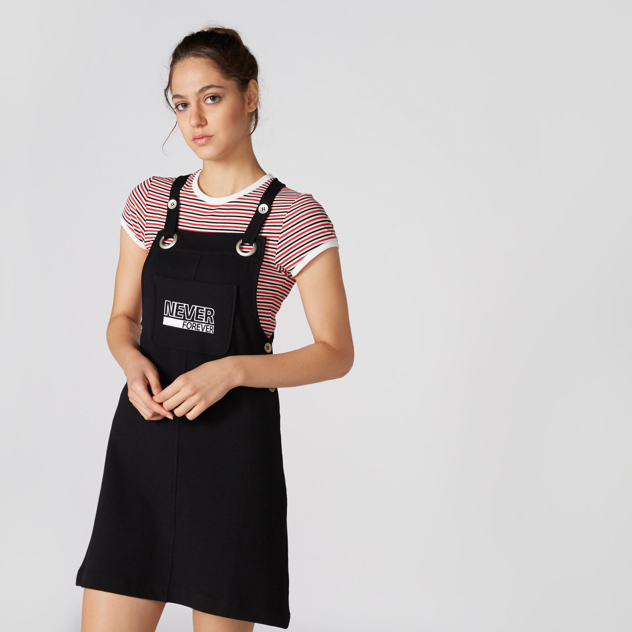 فستان جامبر قصير بجيب أمامي وزر إغلاق وطبعات-women-clothing-dresses-image-1