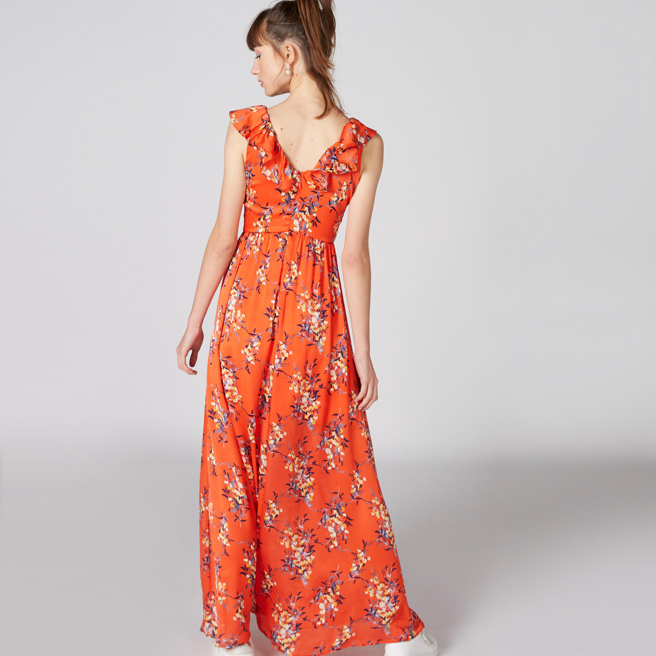 Printed Sleeveless Maxi Dress with Ruffle Detail-women-clothing-dresses-image-2