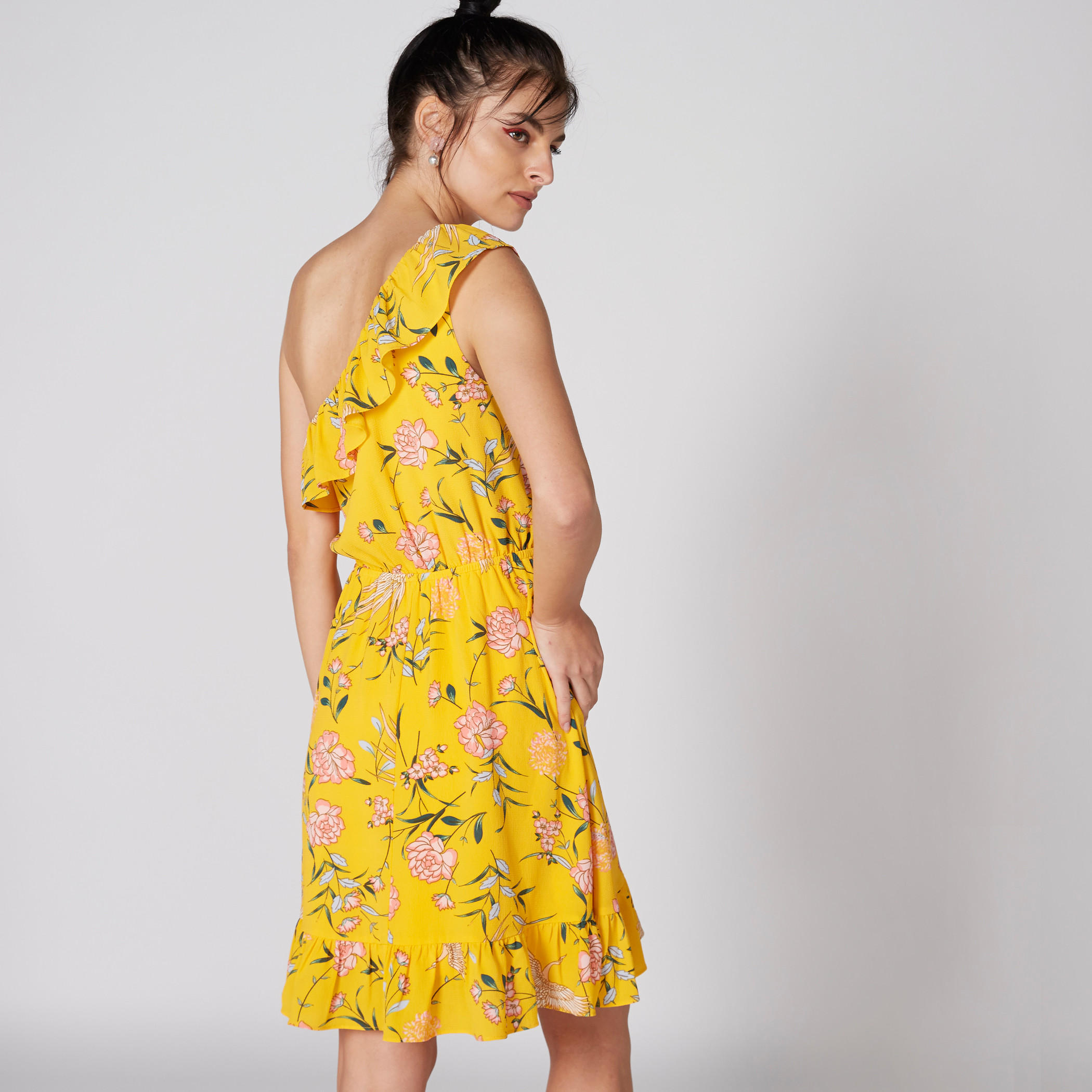 Printed One-Shoulder Midi Dress with Ruffle Detail-women-clothing-dresses-image-2