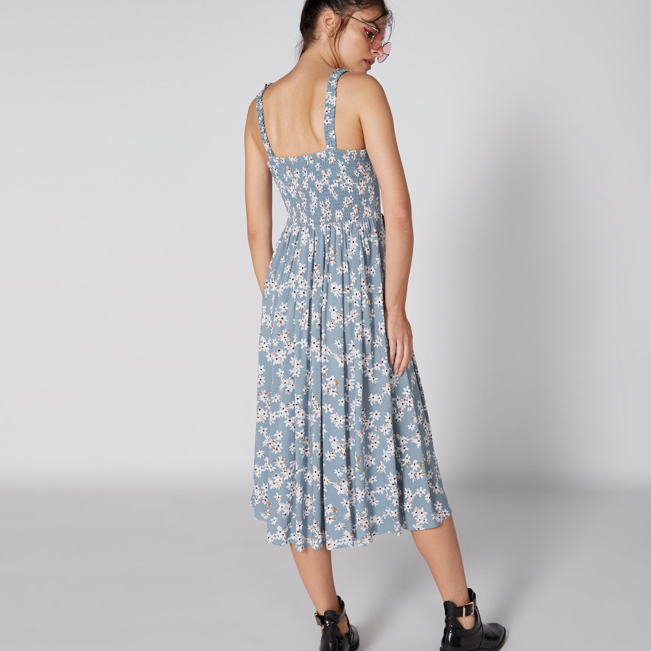 فستان طويل بأزرار وطبعات أزهار-women-clothing-dresses-image-2