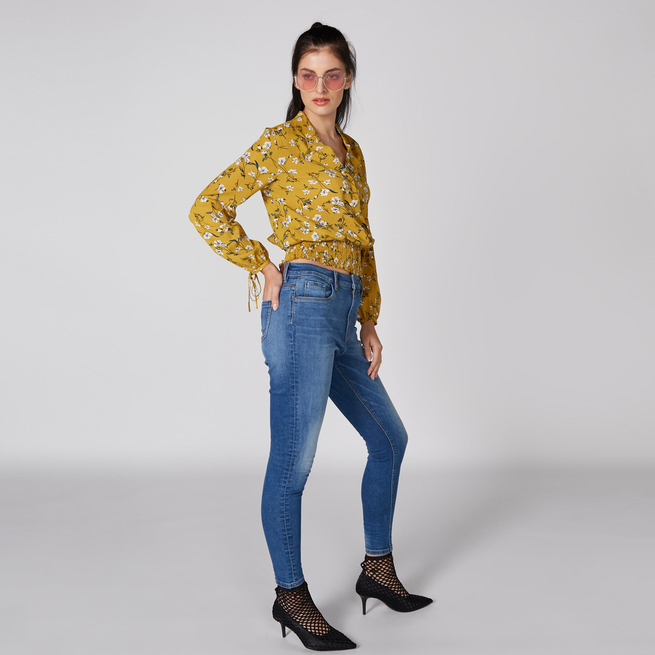 Printed Top with Long Sleeves and Smocking Detail-women-clothing-shirtsandblouses-blouses-image-3