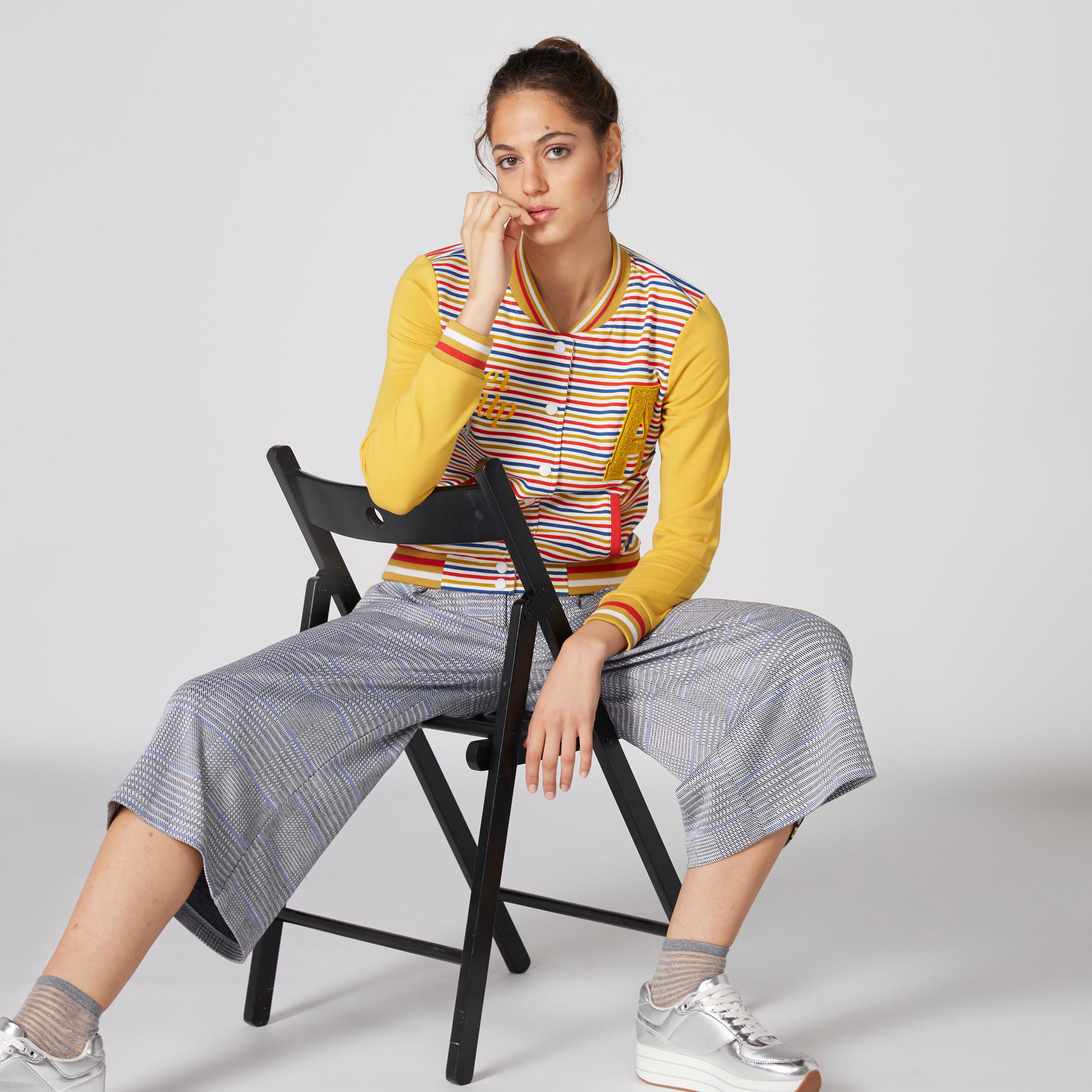 بنطال واسع الساقين كاروهات برباط-women-clothing-bottoms-trousers-image-3
