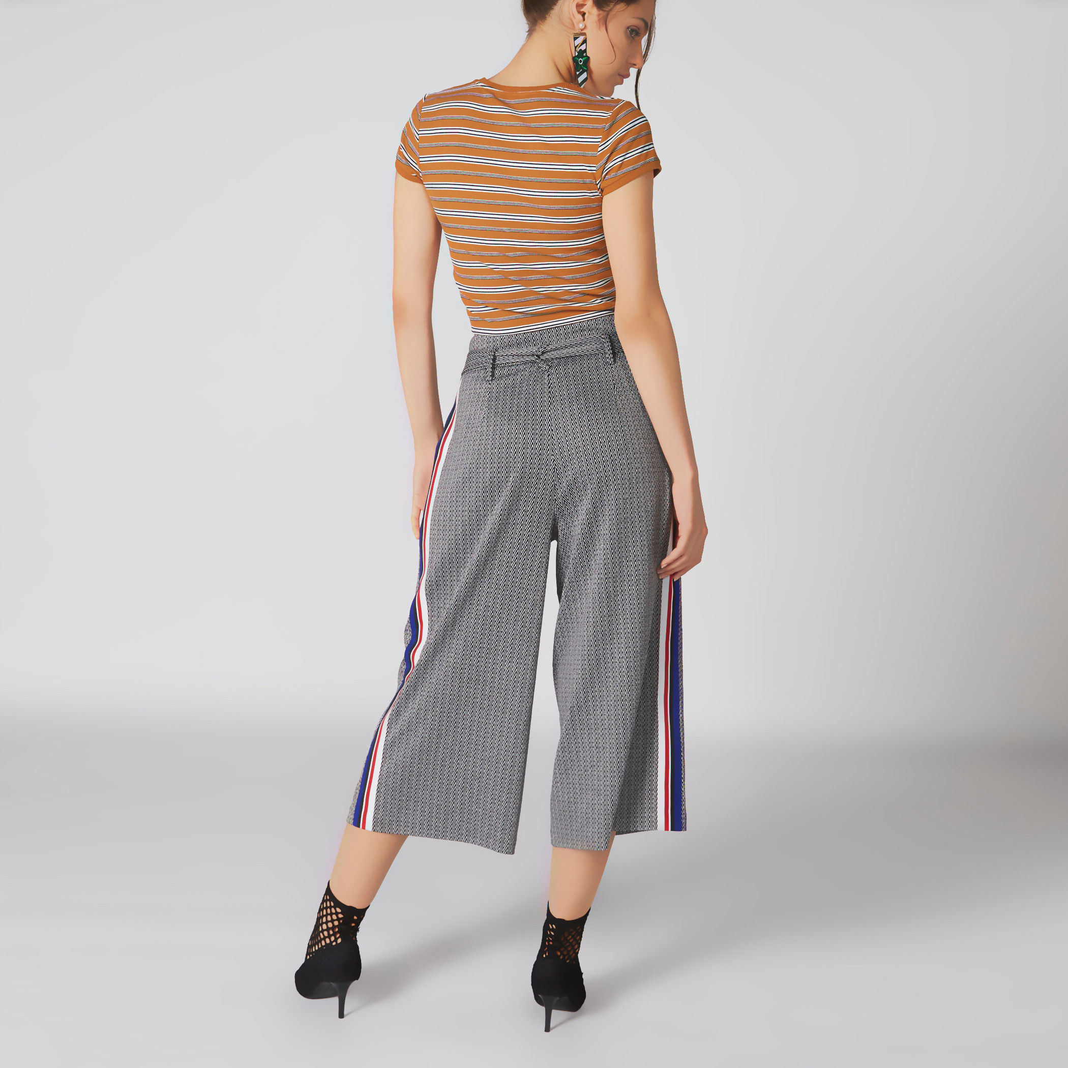 Printed Culottes with Tie Up and Tape Detail-women-clothing-bottoms-trousers-image-2