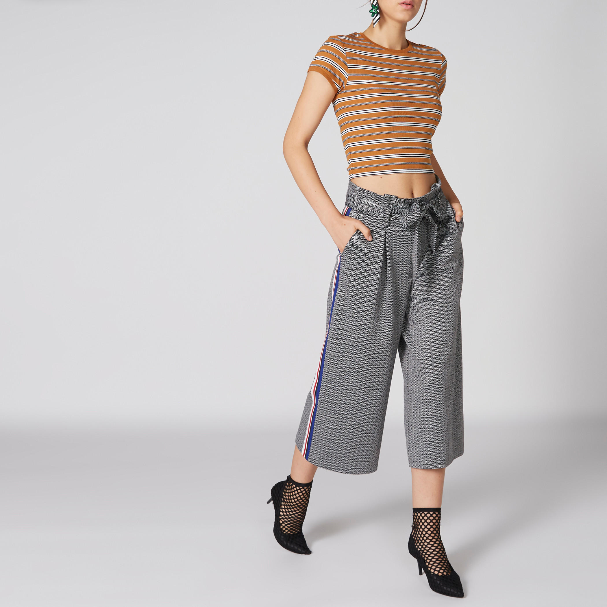 Printed Culottes with Tie Up and Tape Detail-women-clothing-bottoms-trousers-image-3