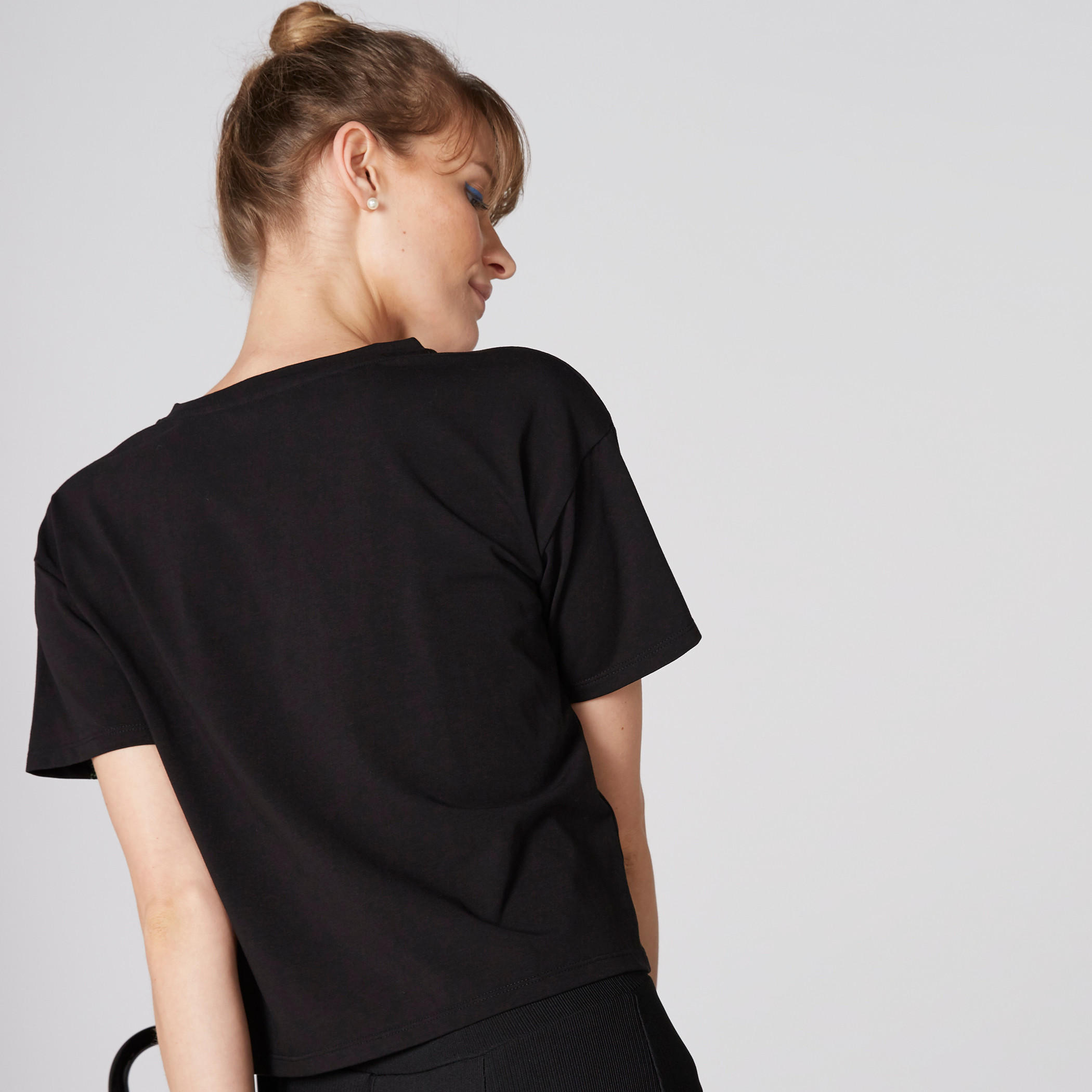 Printed Top with Crew Neck and Short Sleeves-women-clothing-tshirts-image-2