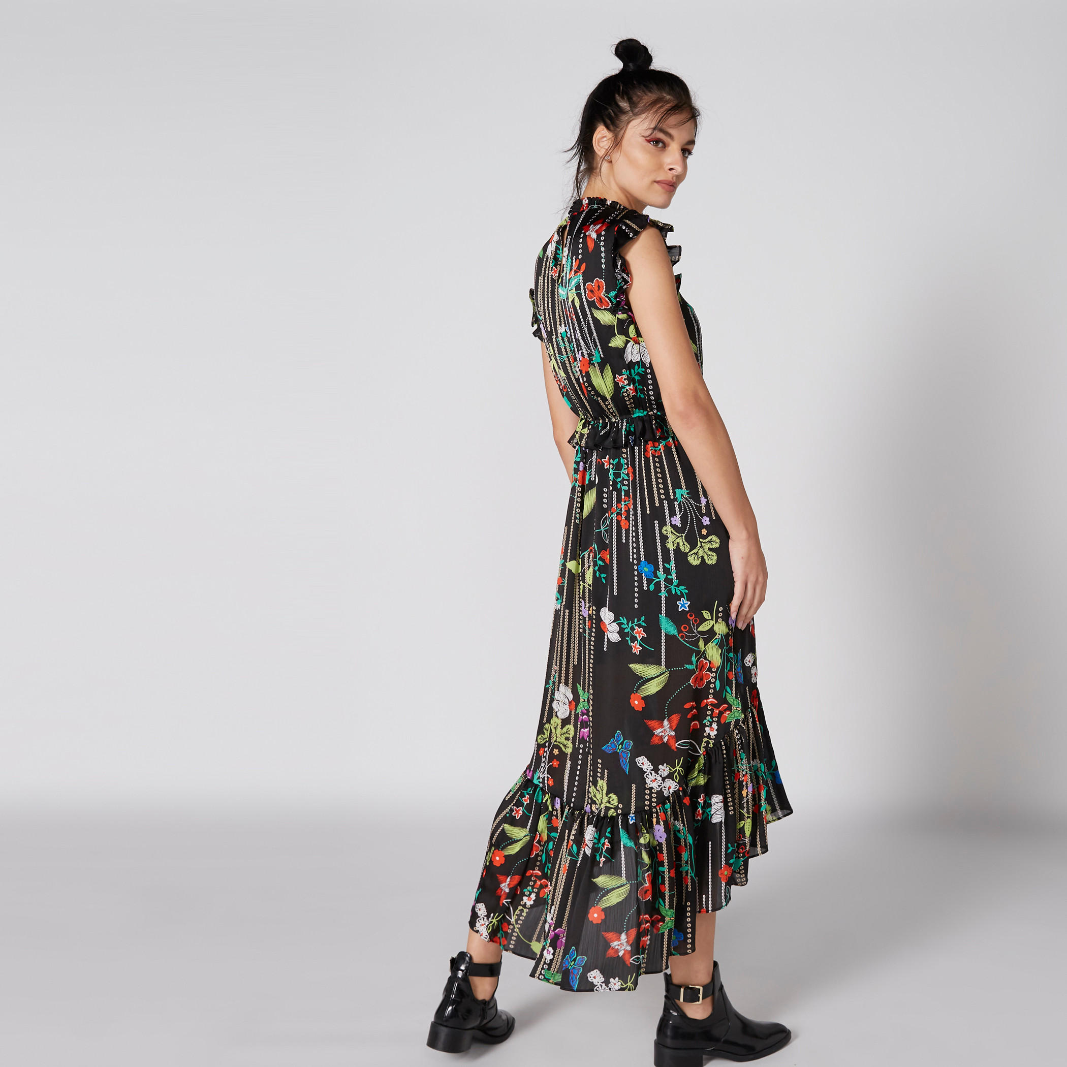 فستان طويل دون أكمام بياقة عالية وحوّاف غير مستويّة وطبعات-women-clothing-dresses-image-2