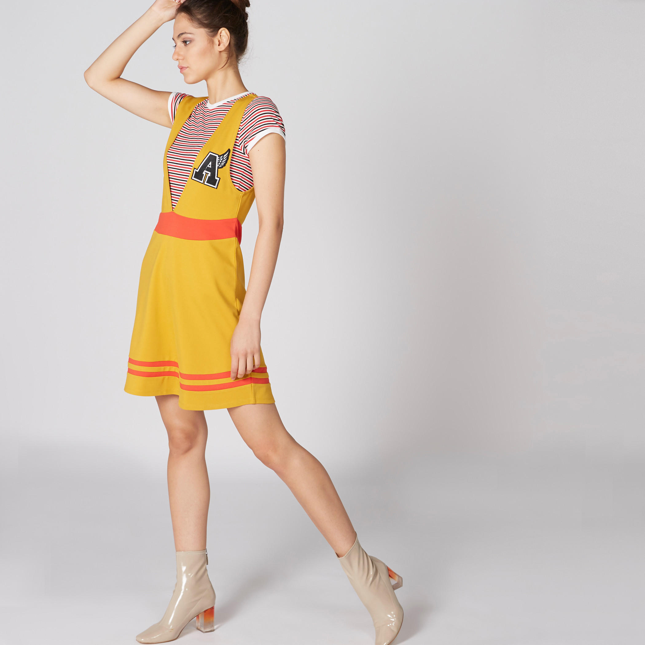 Printed Mini Dress with Applique Detail-women-clothing-dresses-image-3