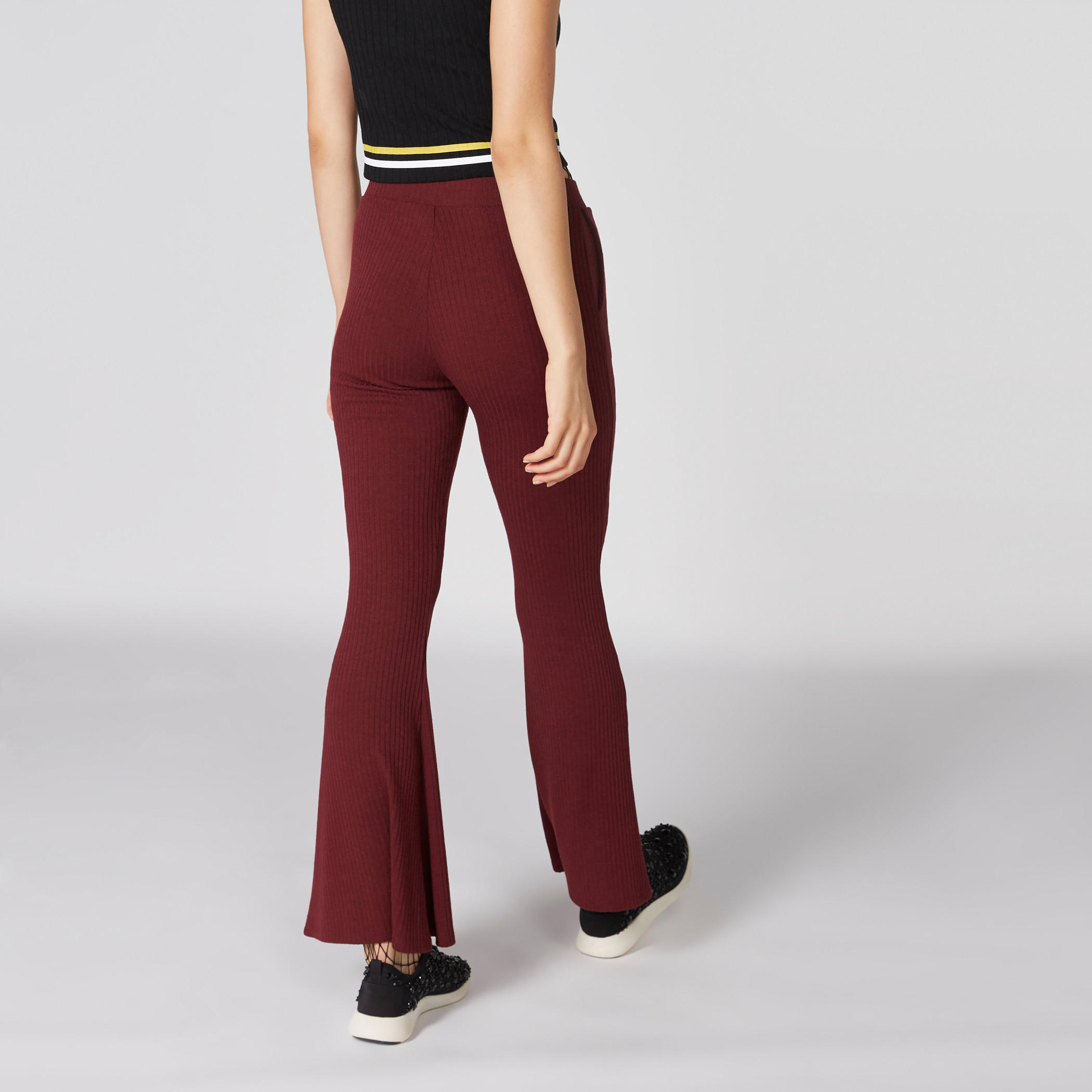 سروال مضلع بخصر مطاطي فيت آند فلاير-women-clothing-bottoms-trousers-image-2