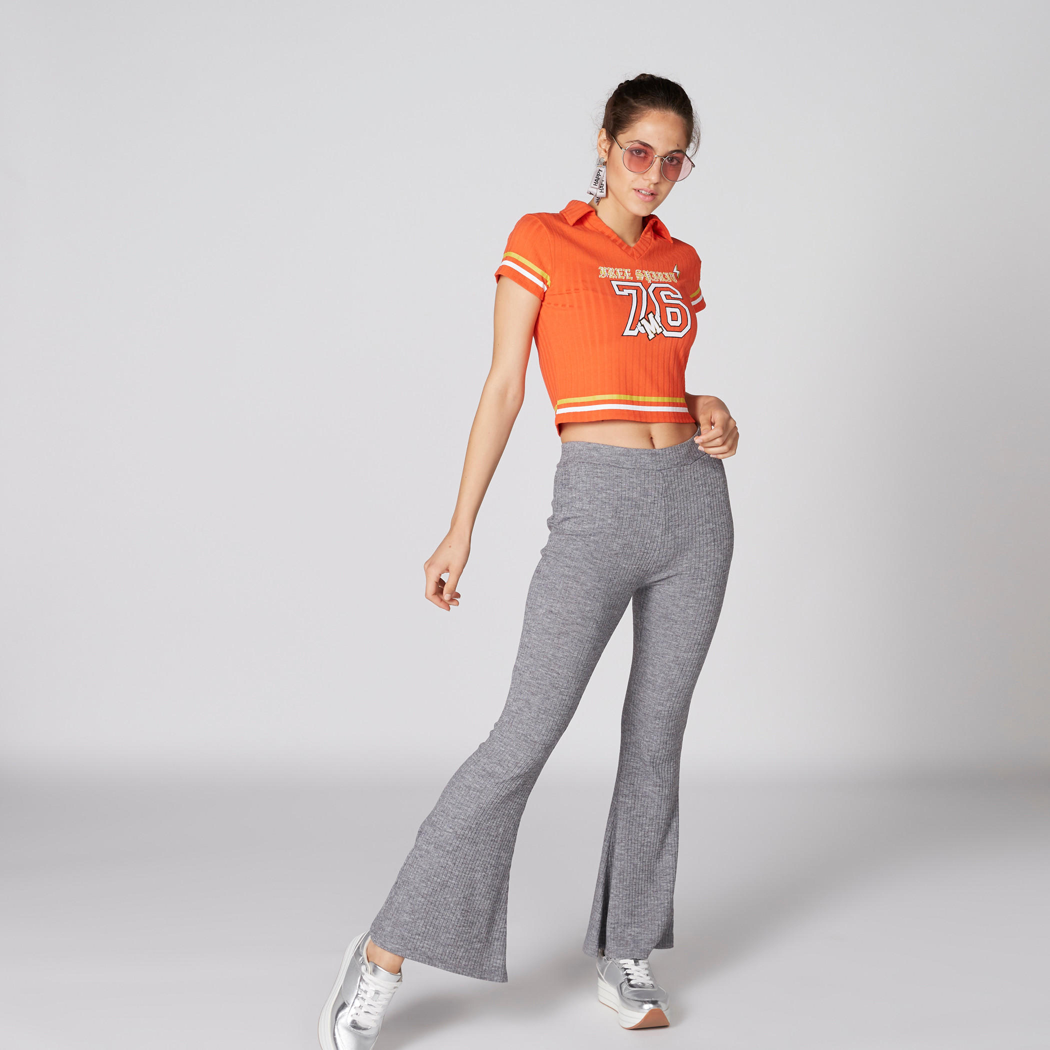 تيشيرت قصير بطبعة وأكمام قصيرة-women-clothing-tshirts-image-1