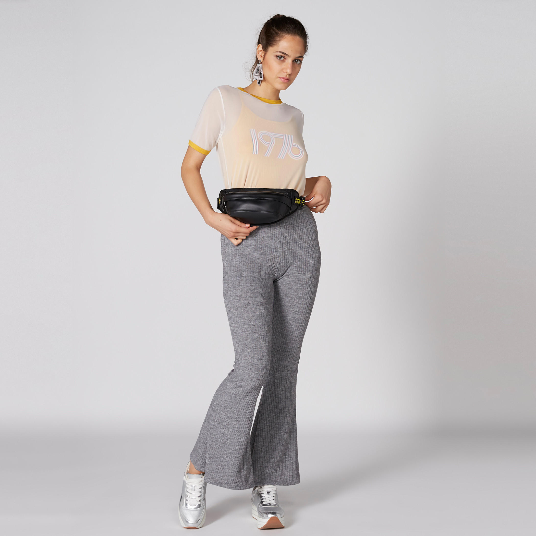 تيشيرت طبقات بياقة مستديرة وأكمام قصيرة وطبعات-women-clothing-tshirts-image-3