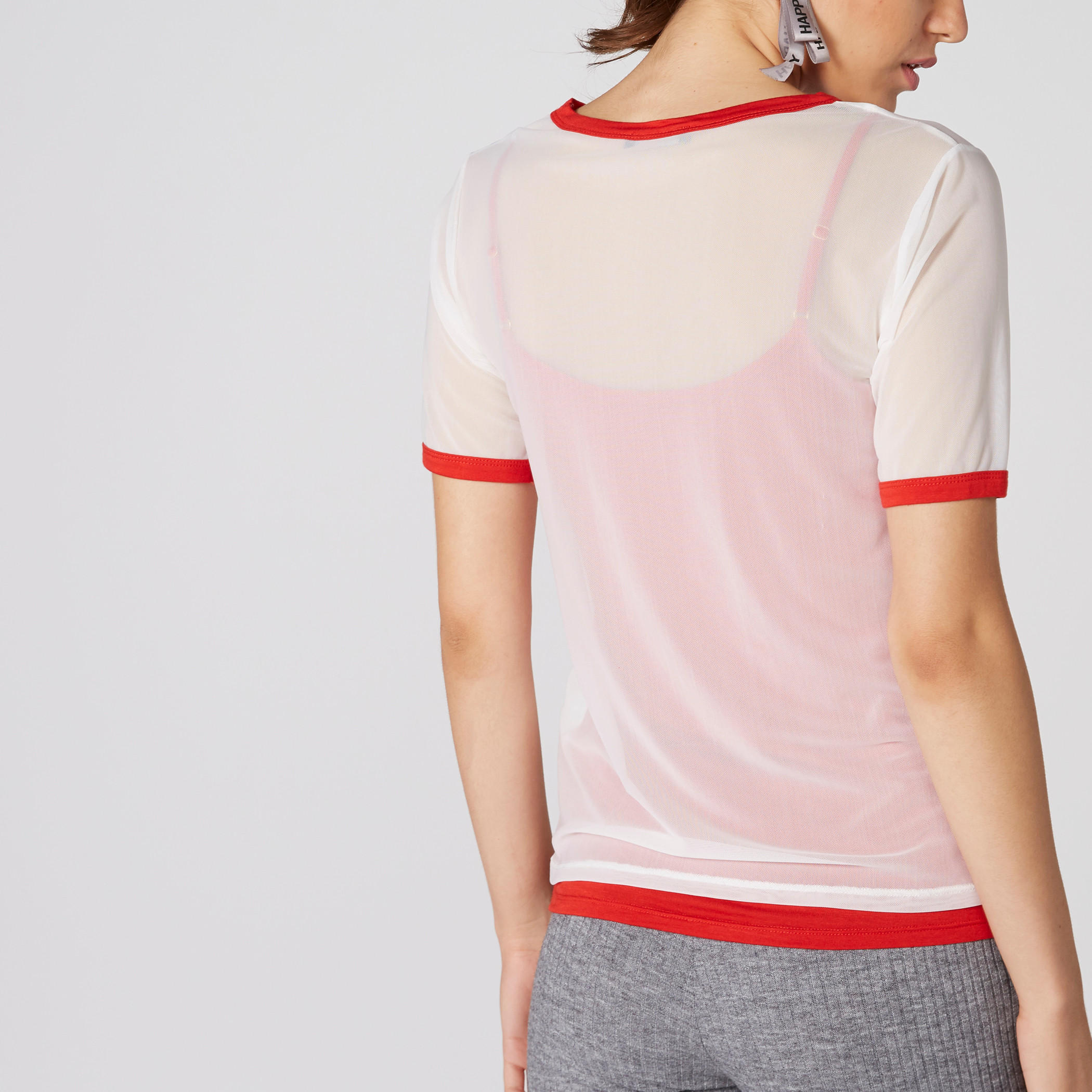 تيشيرت طبقات بياقة مستديرة وأكمام قصيرة وطبعات-women-clothing-tshirts-image-2