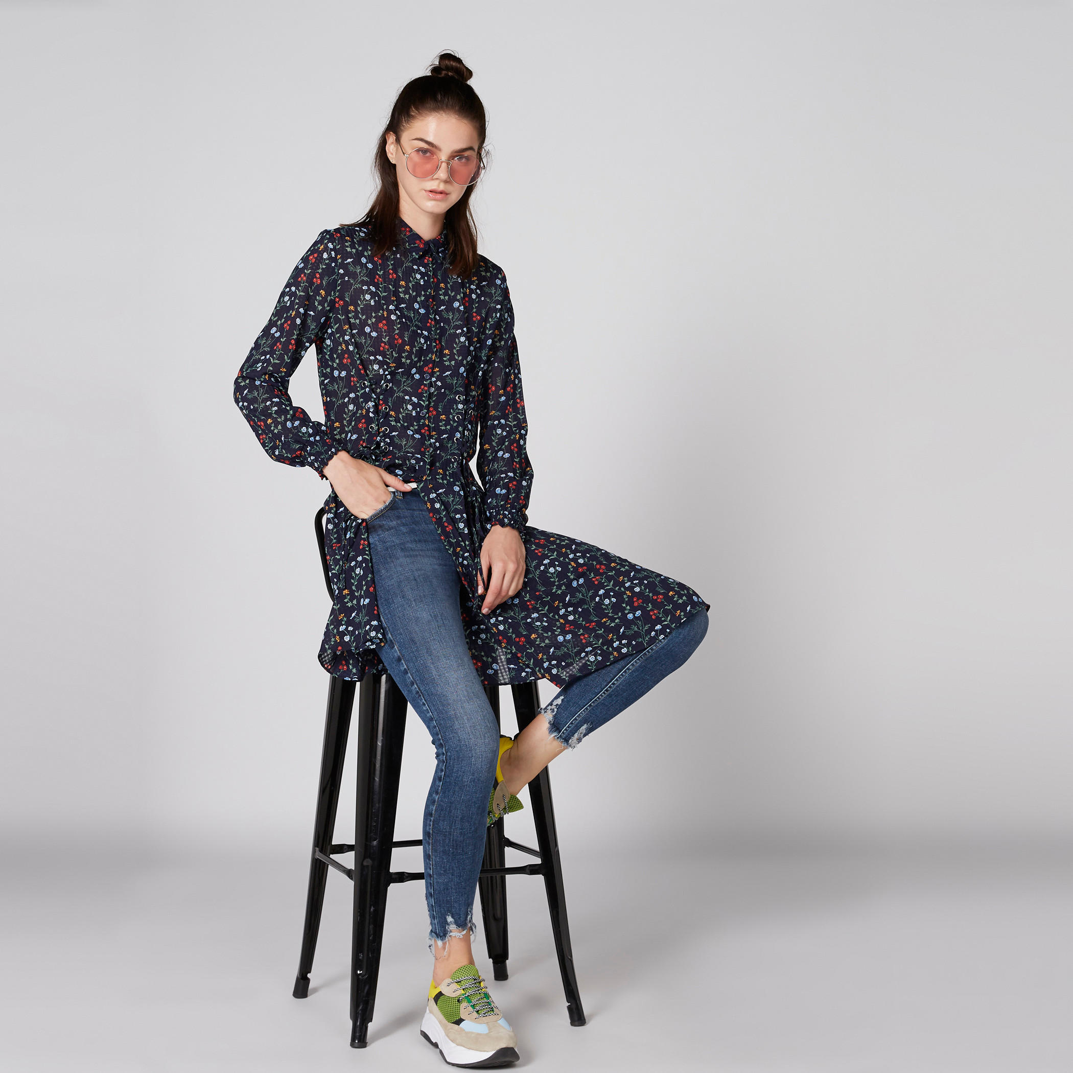 تونيك قميص بأكمام طويلة وأزرار وطبعات-women-clothing-shirtsandblouses-blouses-image-1