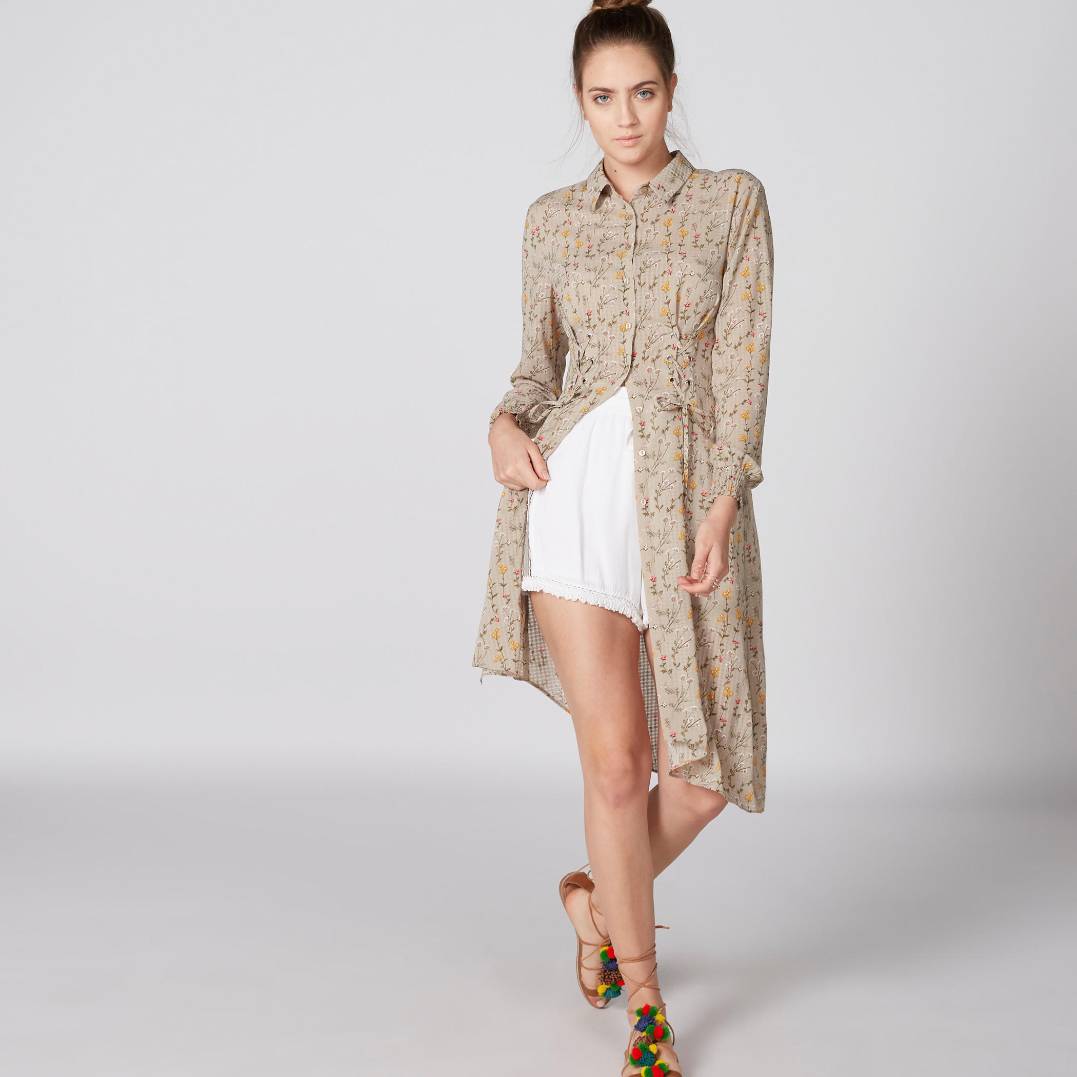 فستان قميص بأكمام طويلة وحوّاف غير مستويّة وطبعات-women-clothing-dresses-image-1