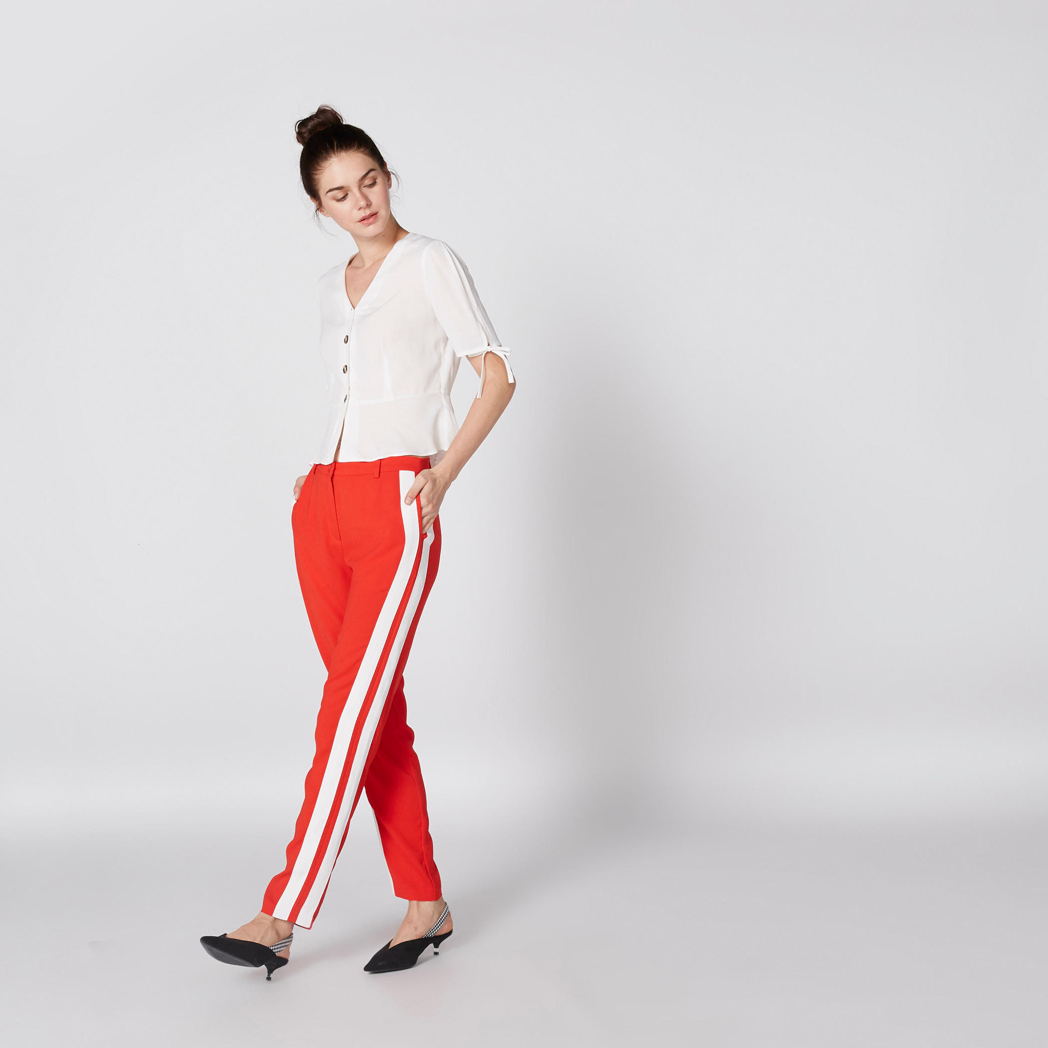 قميص قصير بأكمام قصيرة وأزرار-women-clothing-shirtsandblouses-shirts-image-3
