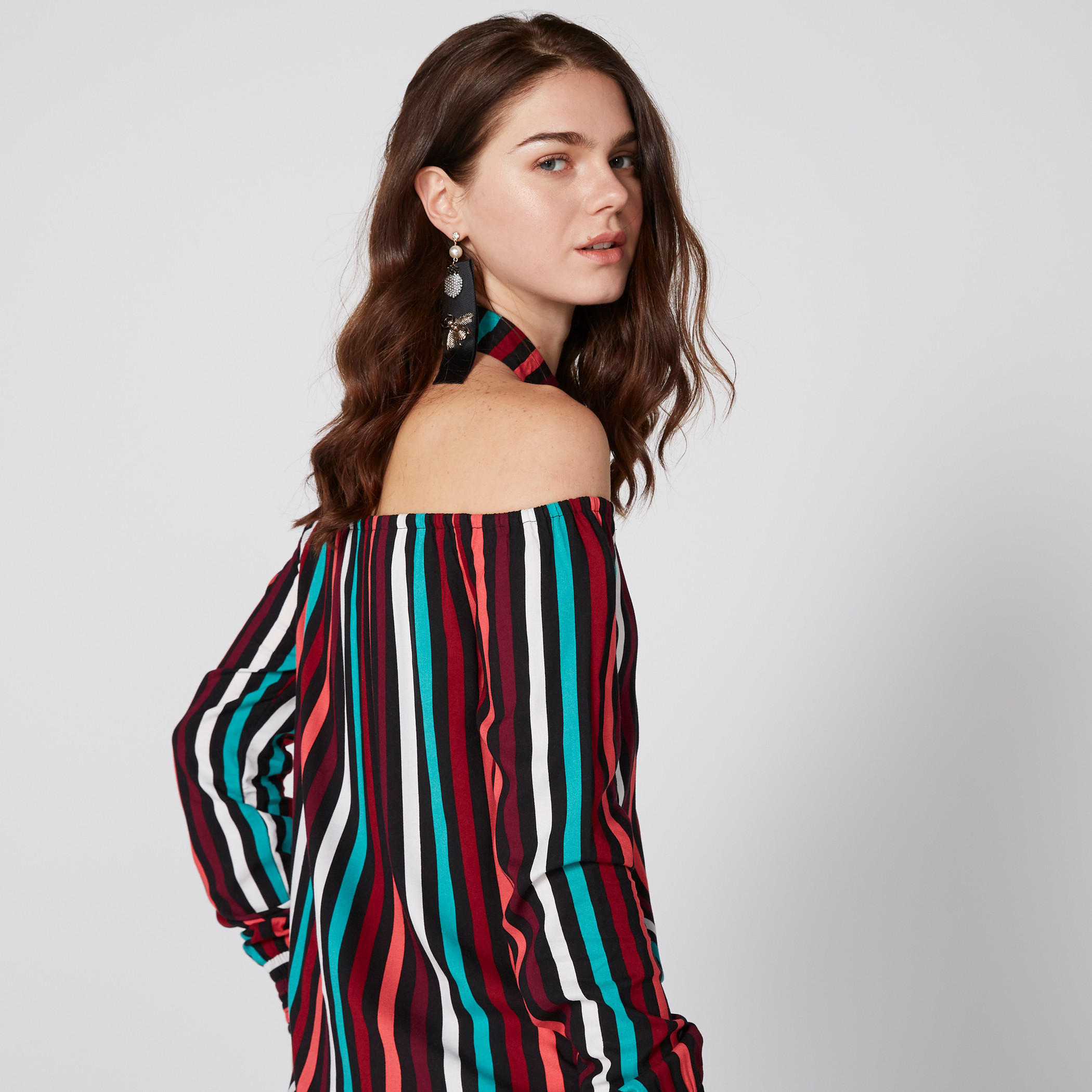 بلوزة مقلّمة بياقة طوق وأكمام طويلة وأزرار-women-clothing-shirtsandblouses-blouses-image-5