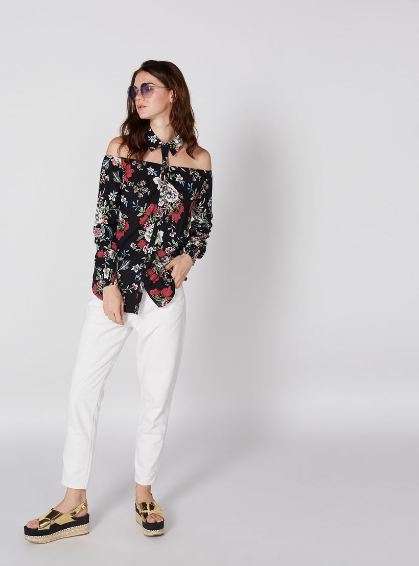 قميص بياقة طوق وأكمام طويلة وطبعات أزهار-women-clothing-shirtsandblouses-shirts-image-1