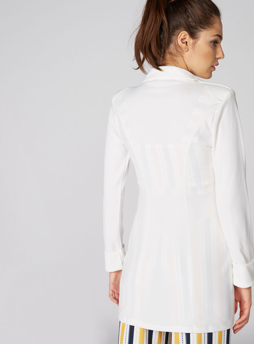 جاكيت ترينش بأكمام طويلة وأزرار-women-winterwear-coatsandjackets-jackets-image-2