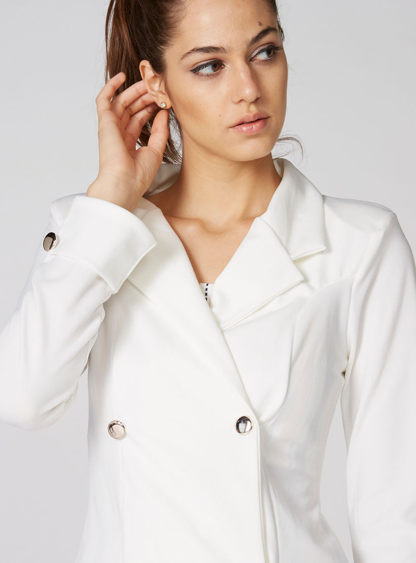جاكيت ترينش بأكمام طويلة وأزرار-women-winterwear-coatsandjackets-jackets-image-4