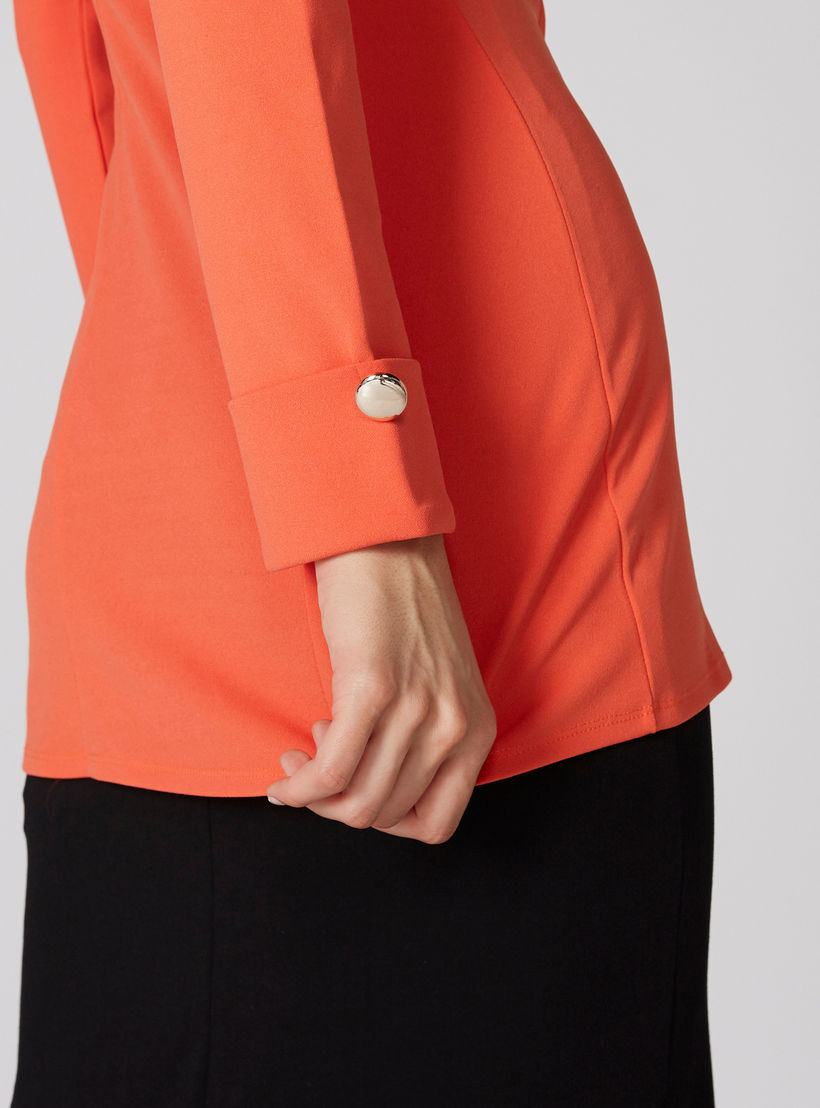 جاكيت ترينش بأكمام طويلة وأزرار-women-winterwear-coatsandjackets-jackets-image-4