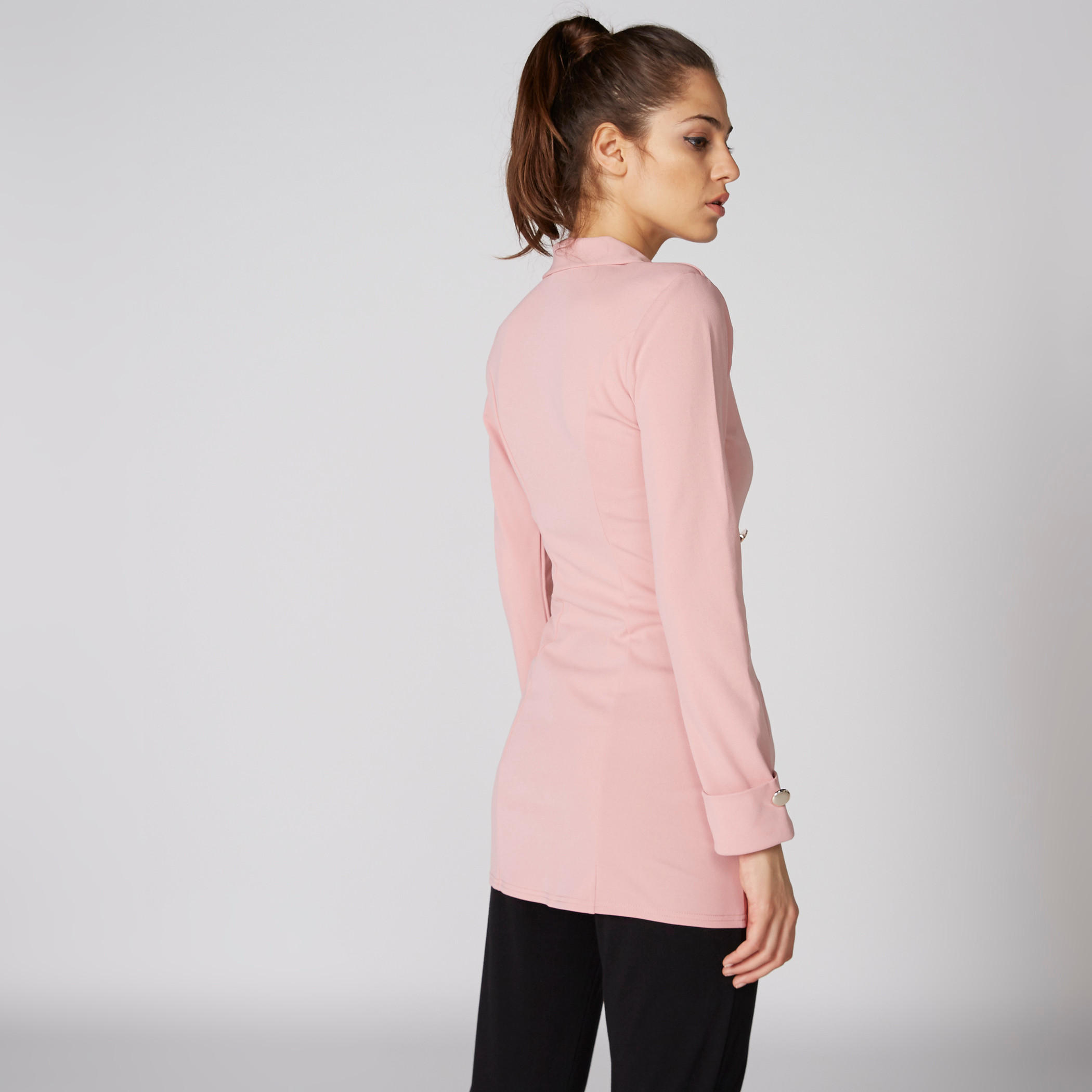 جاكيت ترينش بأكمام طويلة وأزرار-women-winterwear-coatsandjackets-jackets-image-2