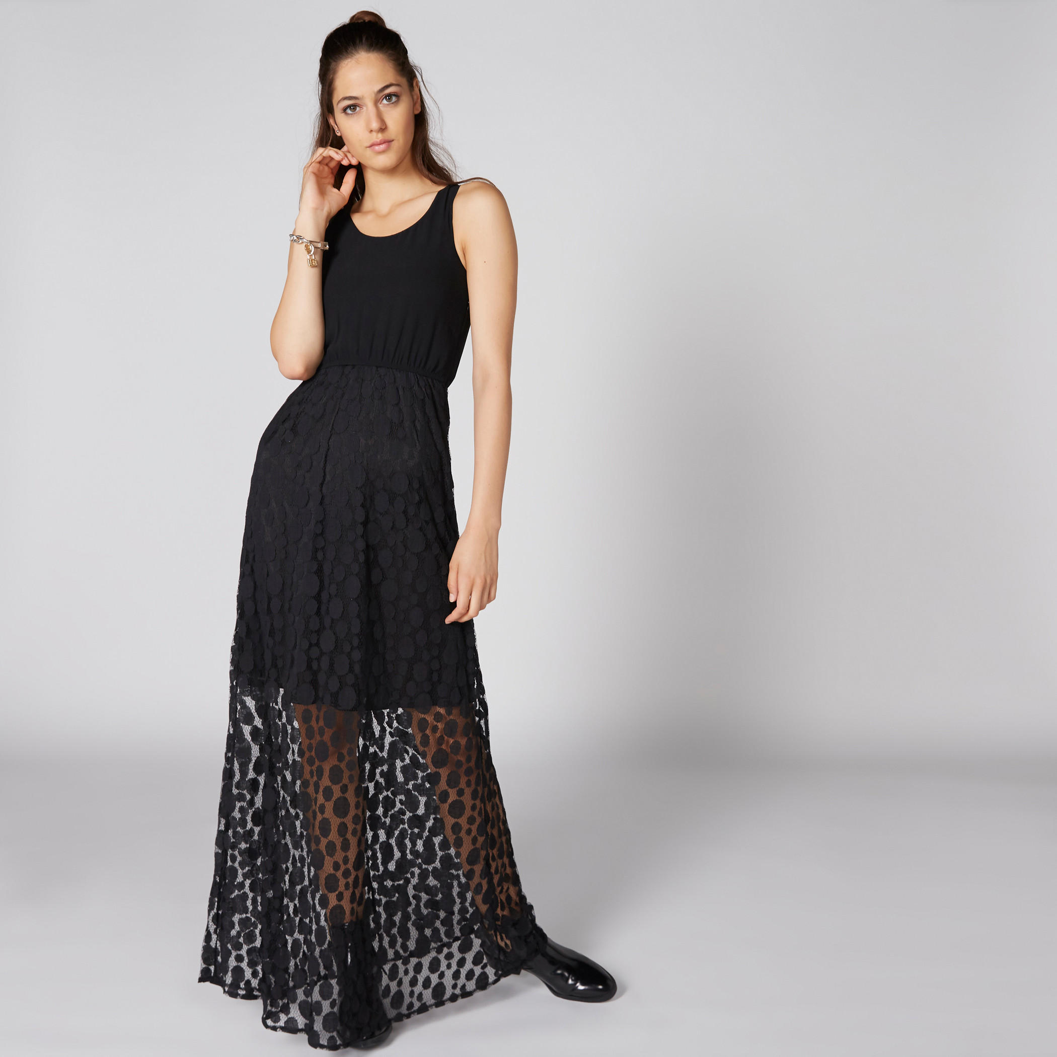 فستان طويل دون أكمام بتفاصيل دانتيل-women-clothing-dresses-image-3