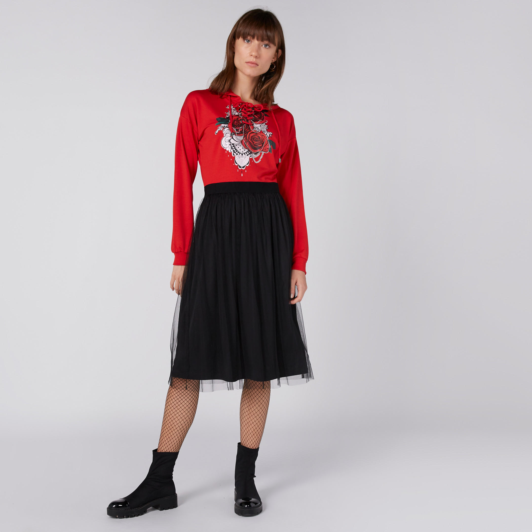 فستان ميدي بطبعات وأكمام طويلة وقبعة-women-clothing-dresses-image-2