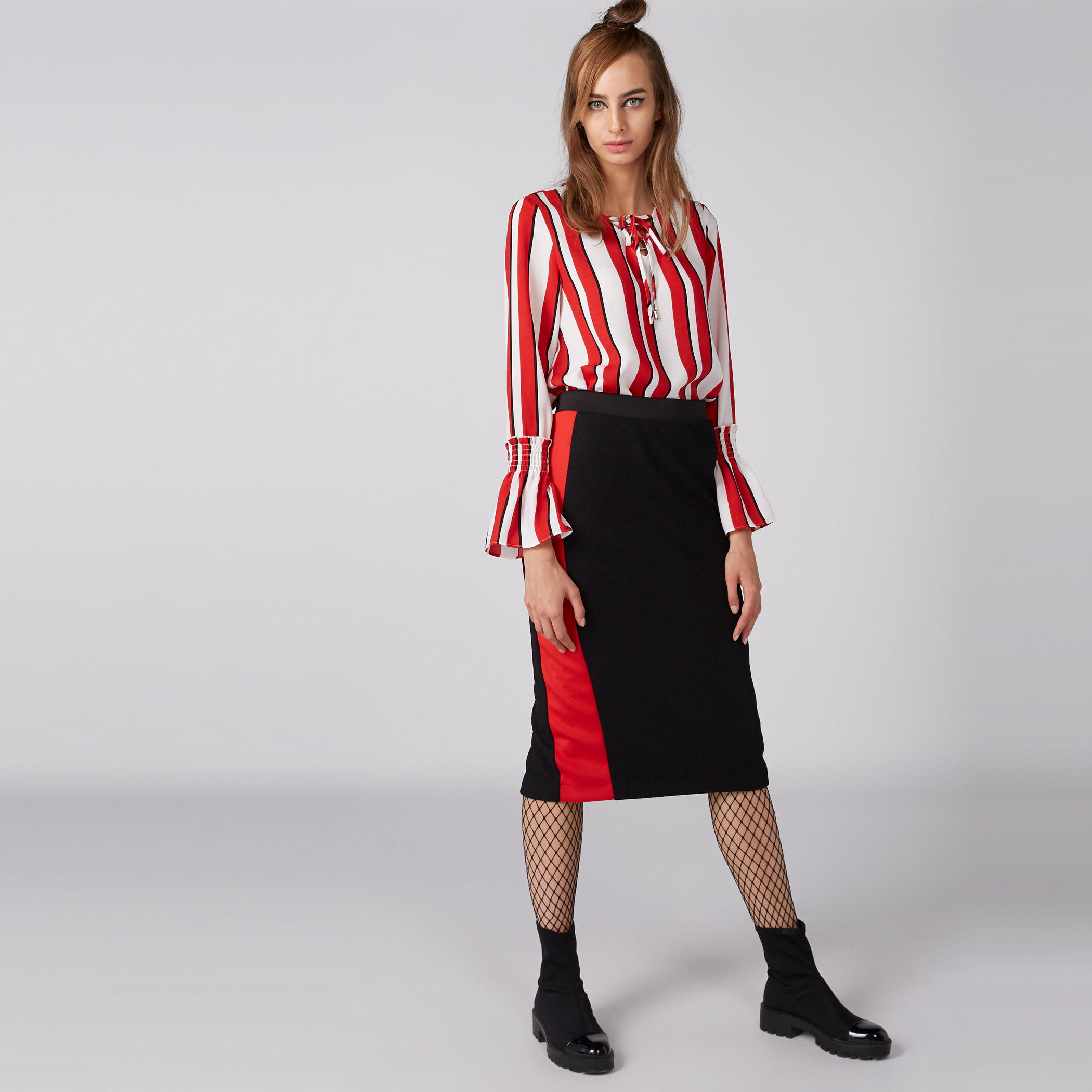 تنورة متوسطة الطول بفتحة جانبية-women-clothing-bottoms-skirts-image-1