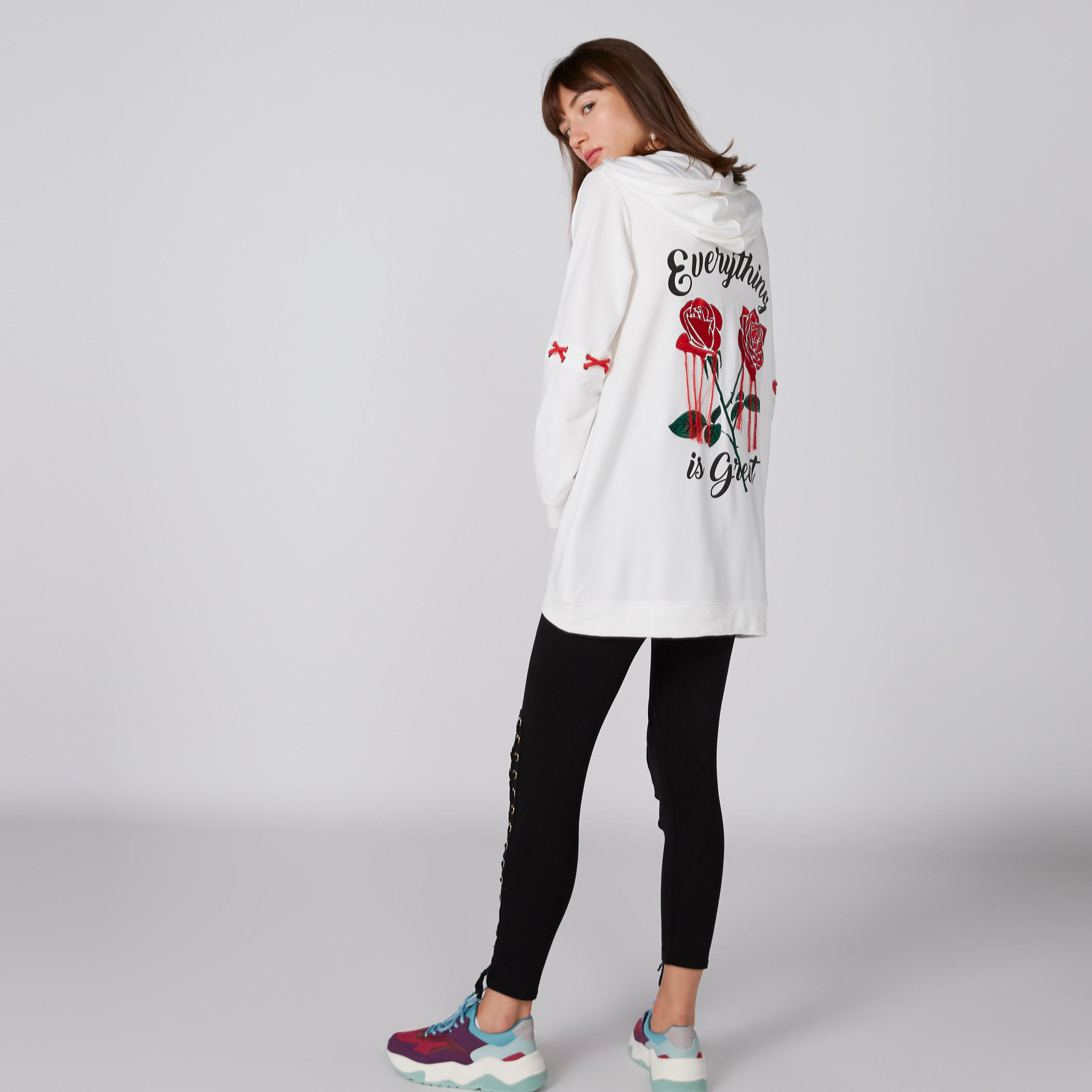Printed Sweatshirt with Long Sleeves and Hood-women-winterwear-hoodiesandsweatshirts-hoodies-image-3