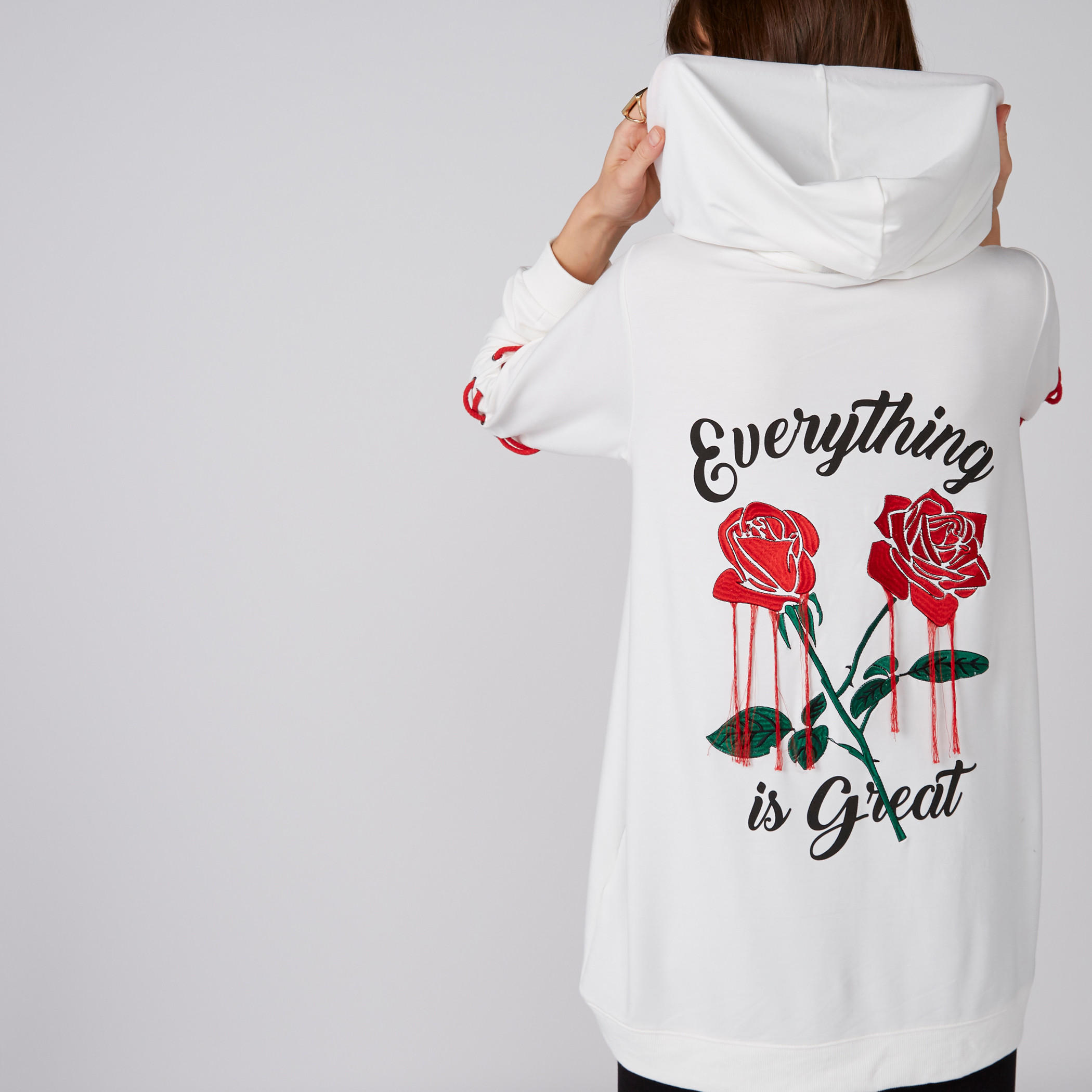 Printed Sweatshirt with Long Sleeves and Hood-women-winterwear-hoodiesandsweatshirts-hoodies-image-4