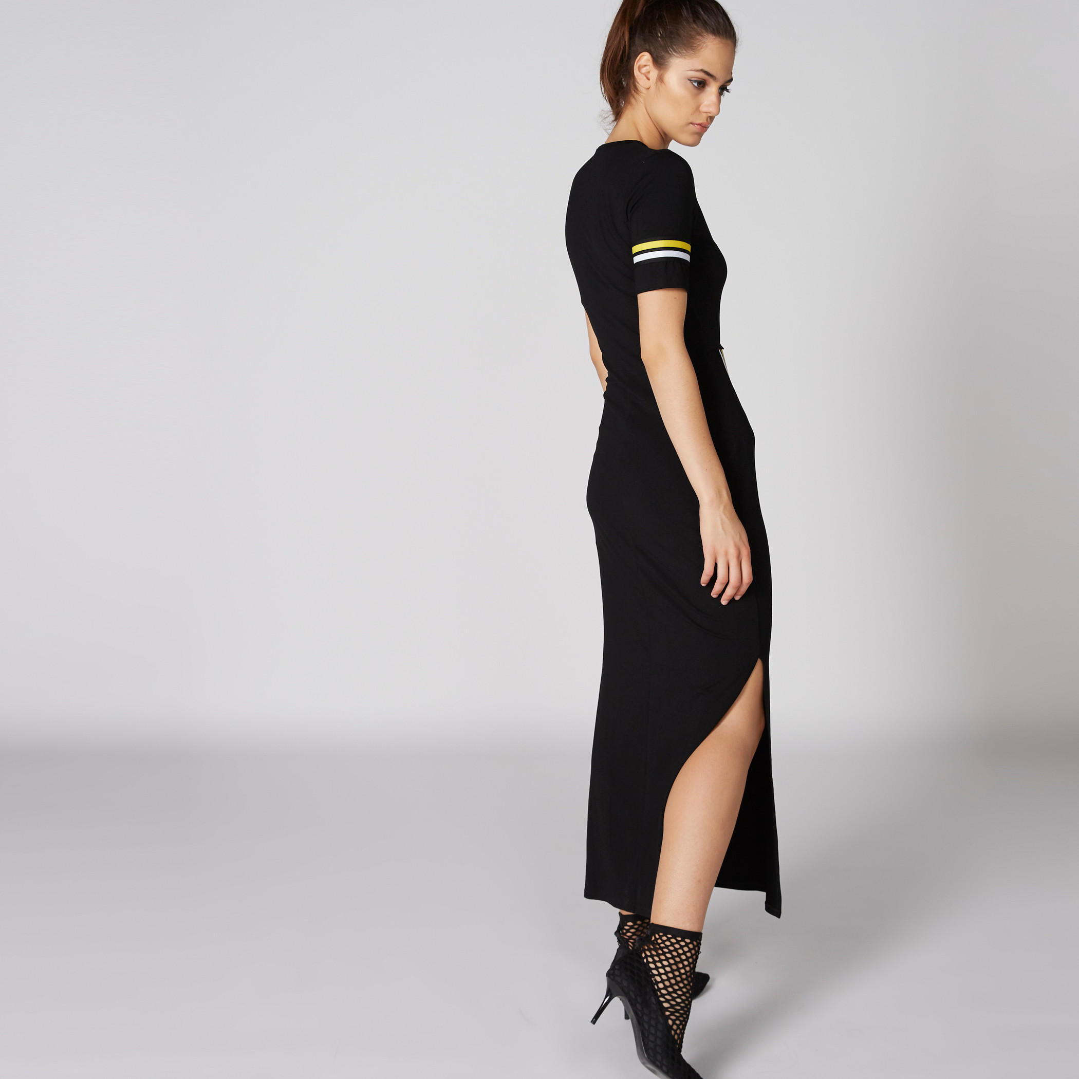 فستان ماكسي بياقة مستديرة وأكمام قصيرة-women-clothing-dresses-image-2