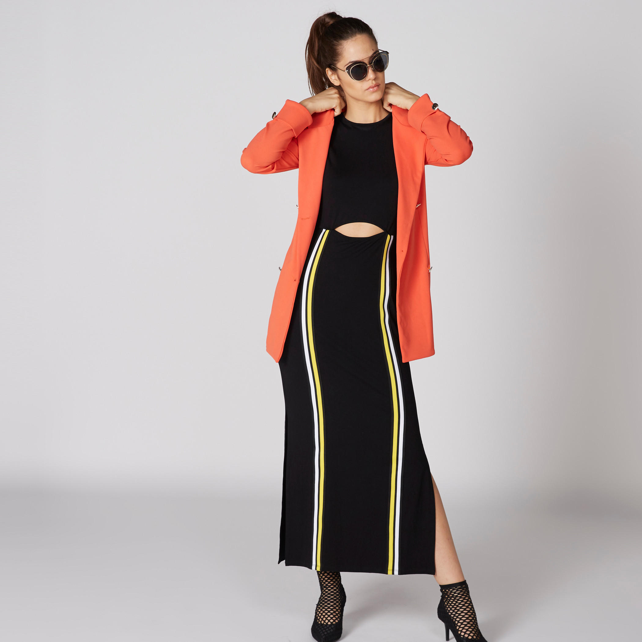 فستان ماكسي بياقة مستديرة وأكمام قصيرة-women-clothing-dresses-image-5