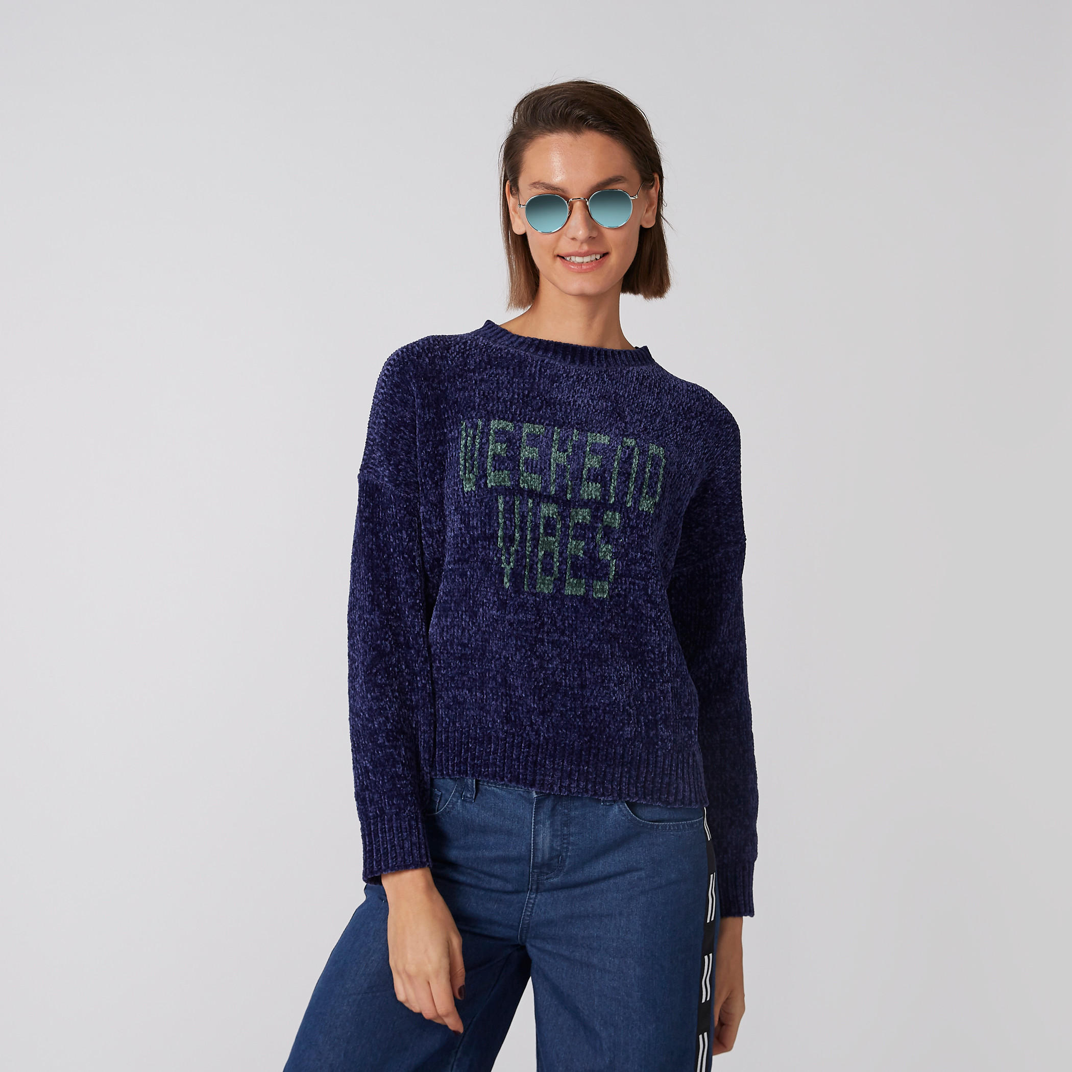 سويتر بأكمام طويلة وياقة مستديرة-women-clothing-cardigansandjumpers-jumpers-image-2