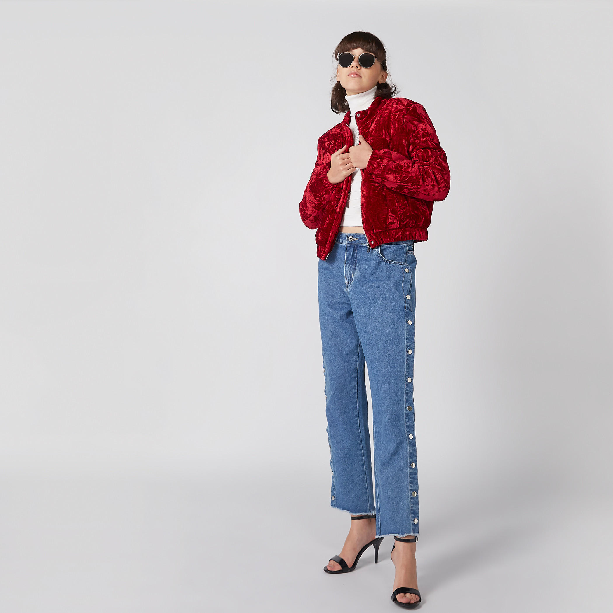 توب بياقة عالية وأكمام قصيرة-women-clothing-shirtsandblouses-blouses-image-3