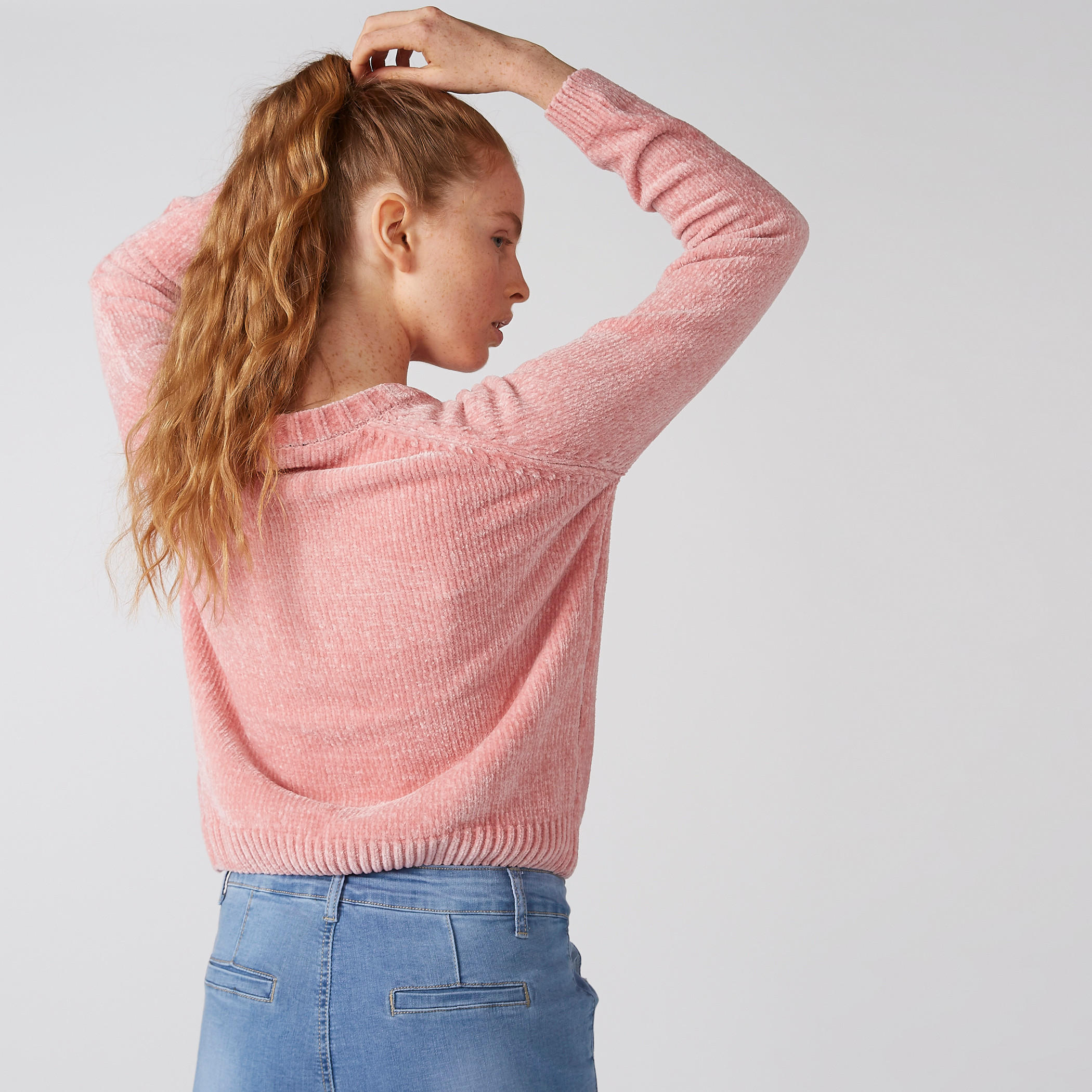Textured Sweatshirt with Raglan Sleeves and Eyelet Detail-women-winterwear-hoodiesandsweatshirts-sweatshirts-image-3