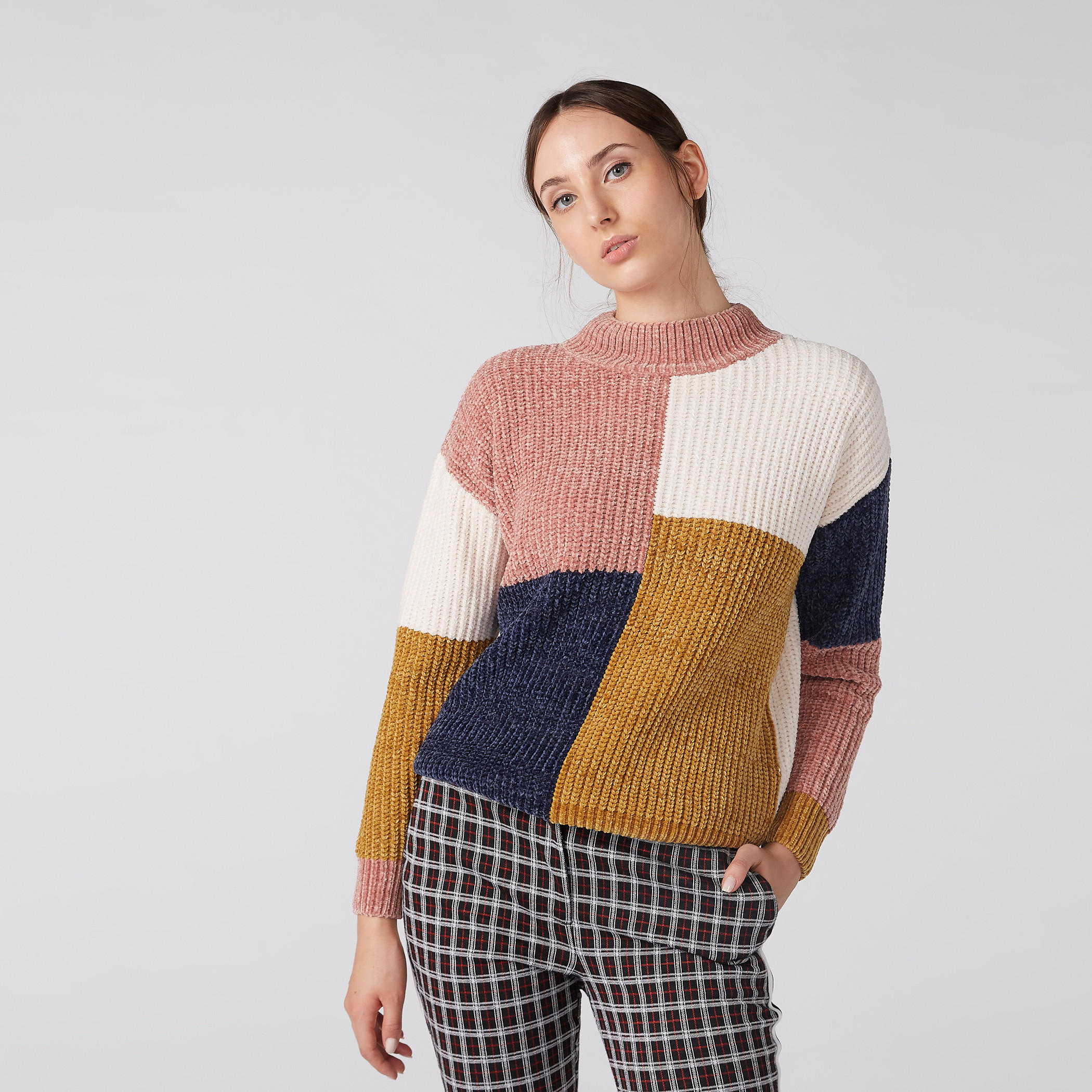 كنزة بارزة الملمس بياقة عالية وأكمام طويلة-women-clothing-cardigansandjumpers-jumpers-image-4