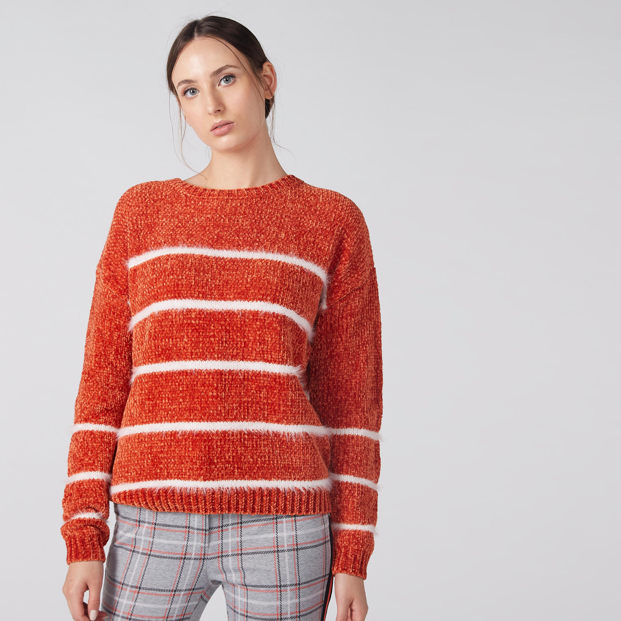 Textured Sweater with Long Sleeves-women-clothing-cardigansandjumpers-jumpers-image-1