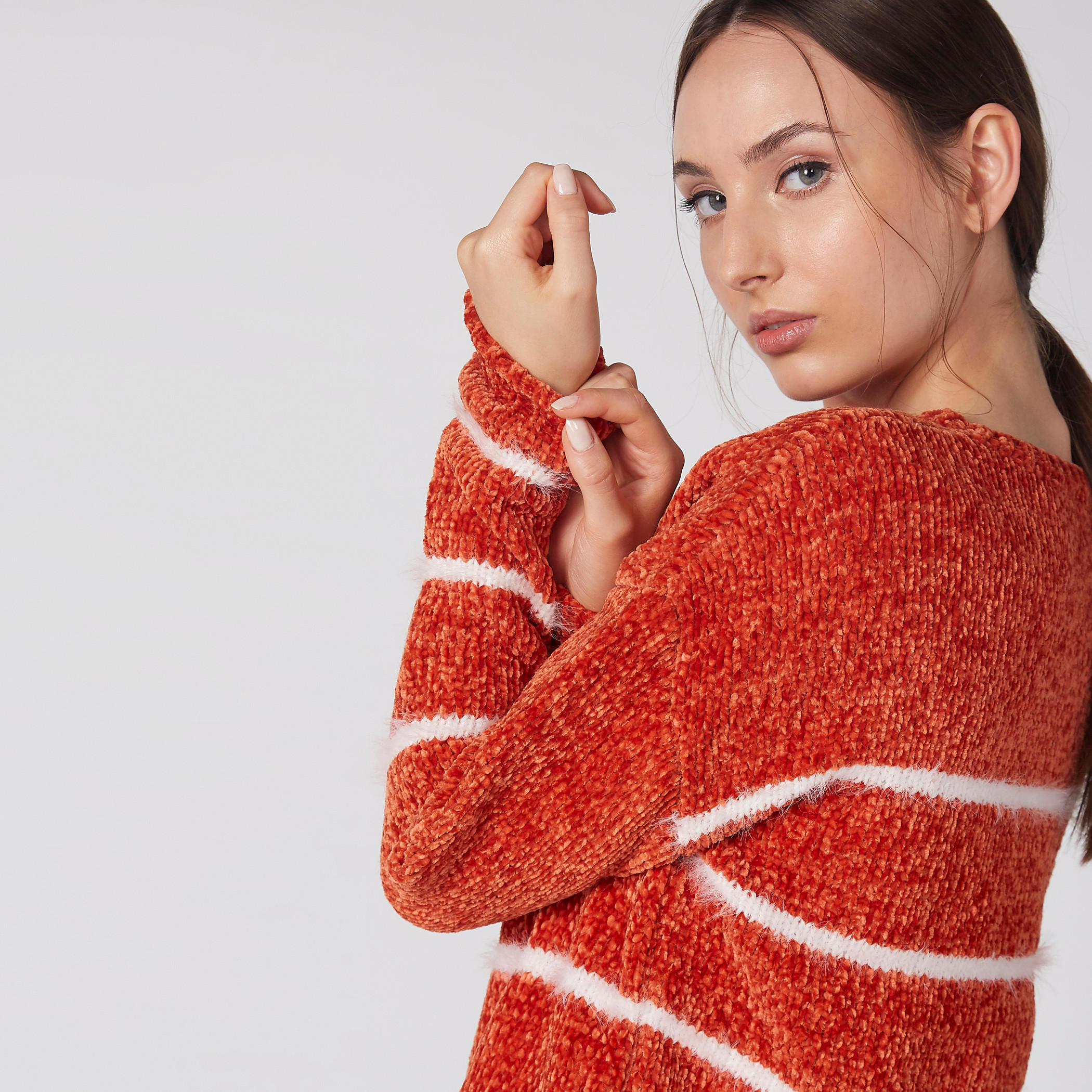 Textured Sweater with Long Sleeves-women-clothing-cardigansandjumpers-jumpers-image-3