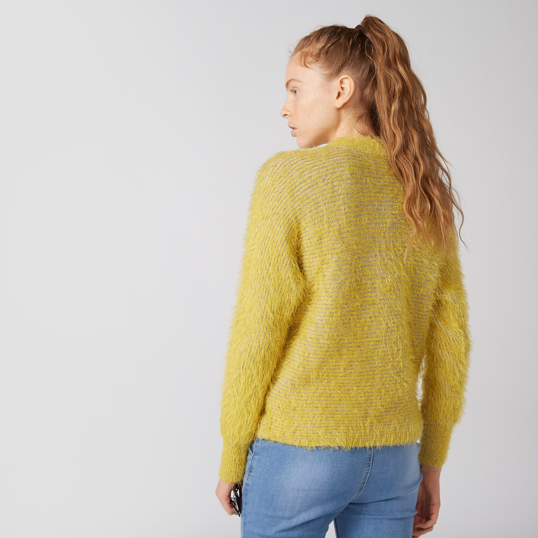 Textured Sweater with Funnel Neck and Long Sleeves-women-clothing-cardigansandjumpers-jumpers-image-4