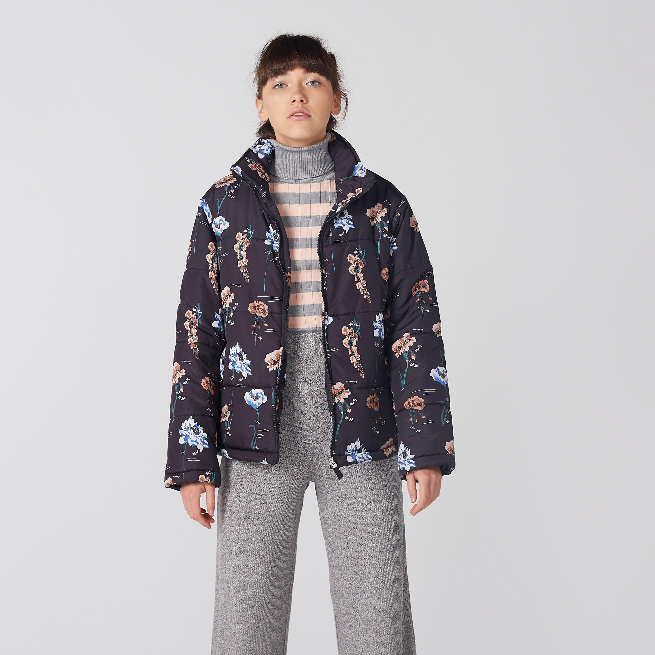 جاكيت بأكمام طويلة وسحّاب إغلاق وطبعات أزهار-women-winterwear-coatsandjackets-jackets-image-1