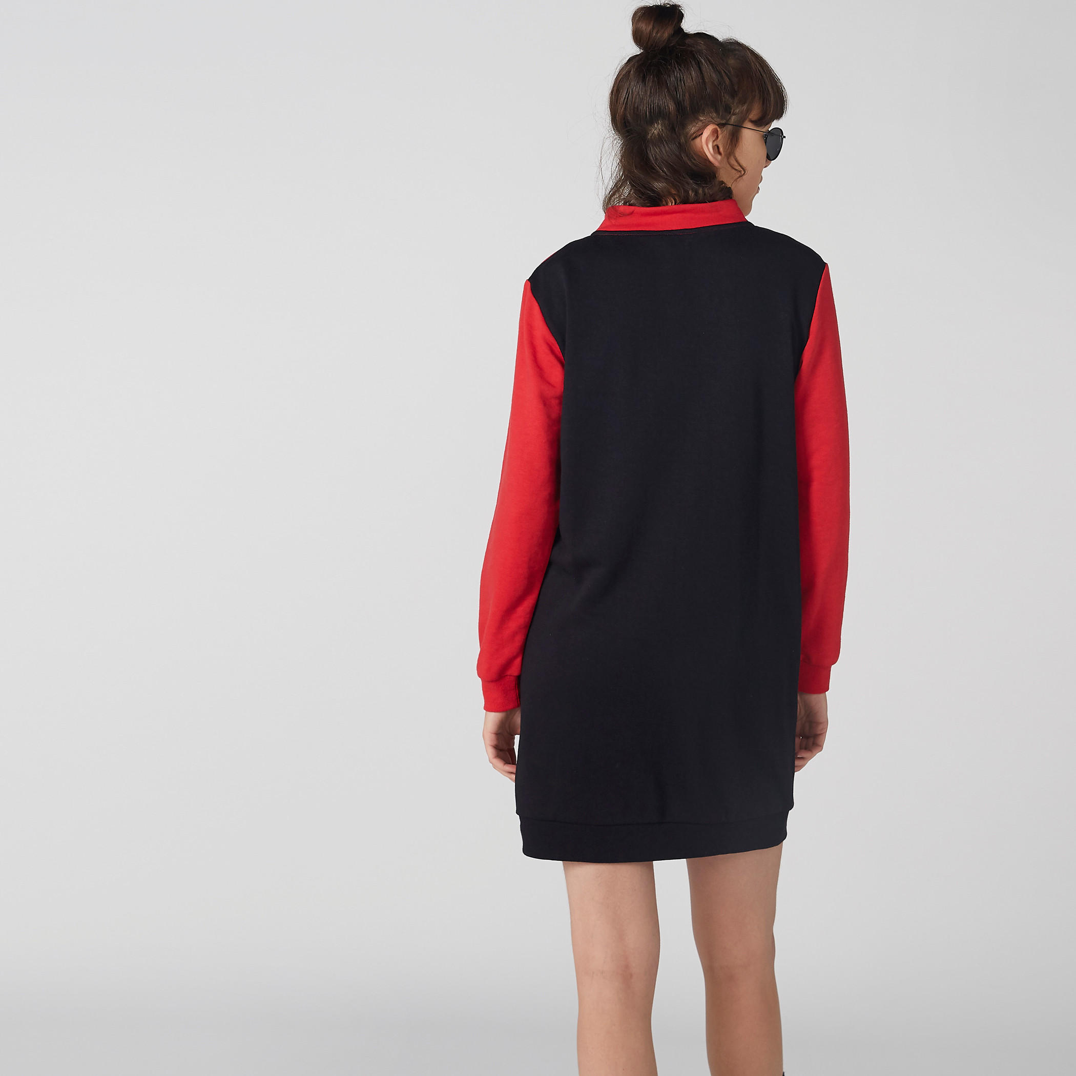 فستان بطبعات وأكمام طويلة وياقة بسحّاب-women-clothing-dresses-image-4