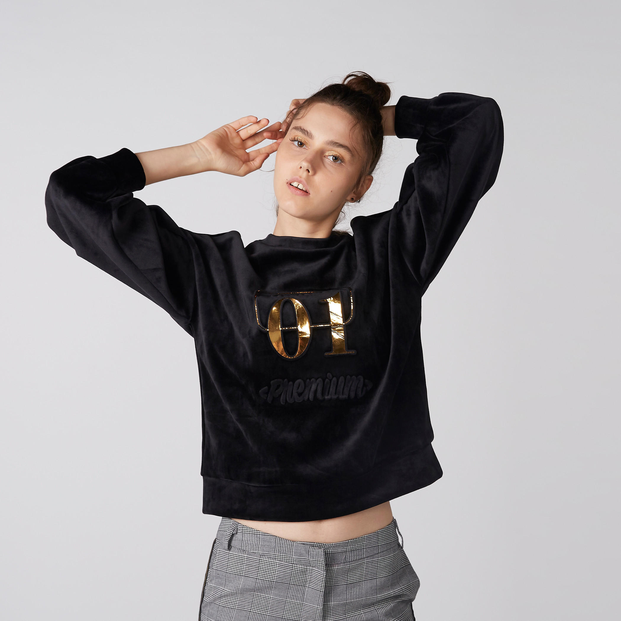 Printed Sweatshirt with Crew Neck and Long Sleeves-women-winterwear-hoodiesandsweatshirts-sweatshirts-image-1