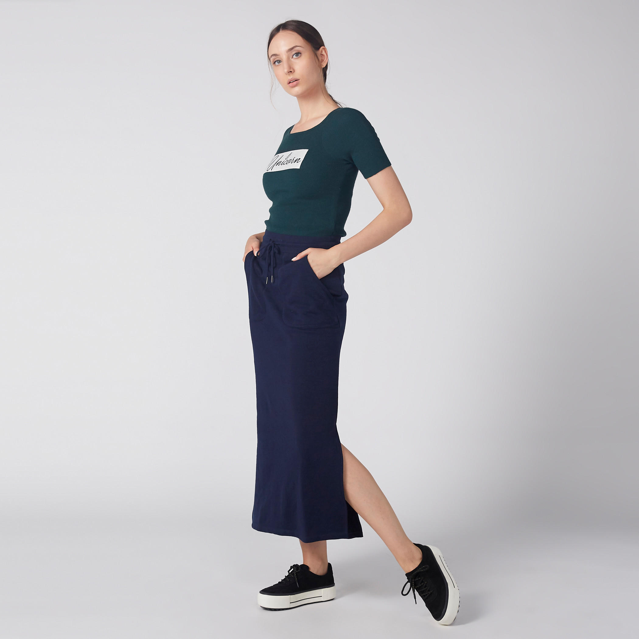 Printed T-Shirt with Round Neck and Short Sleeves-women-clothing-tshirts-image-1