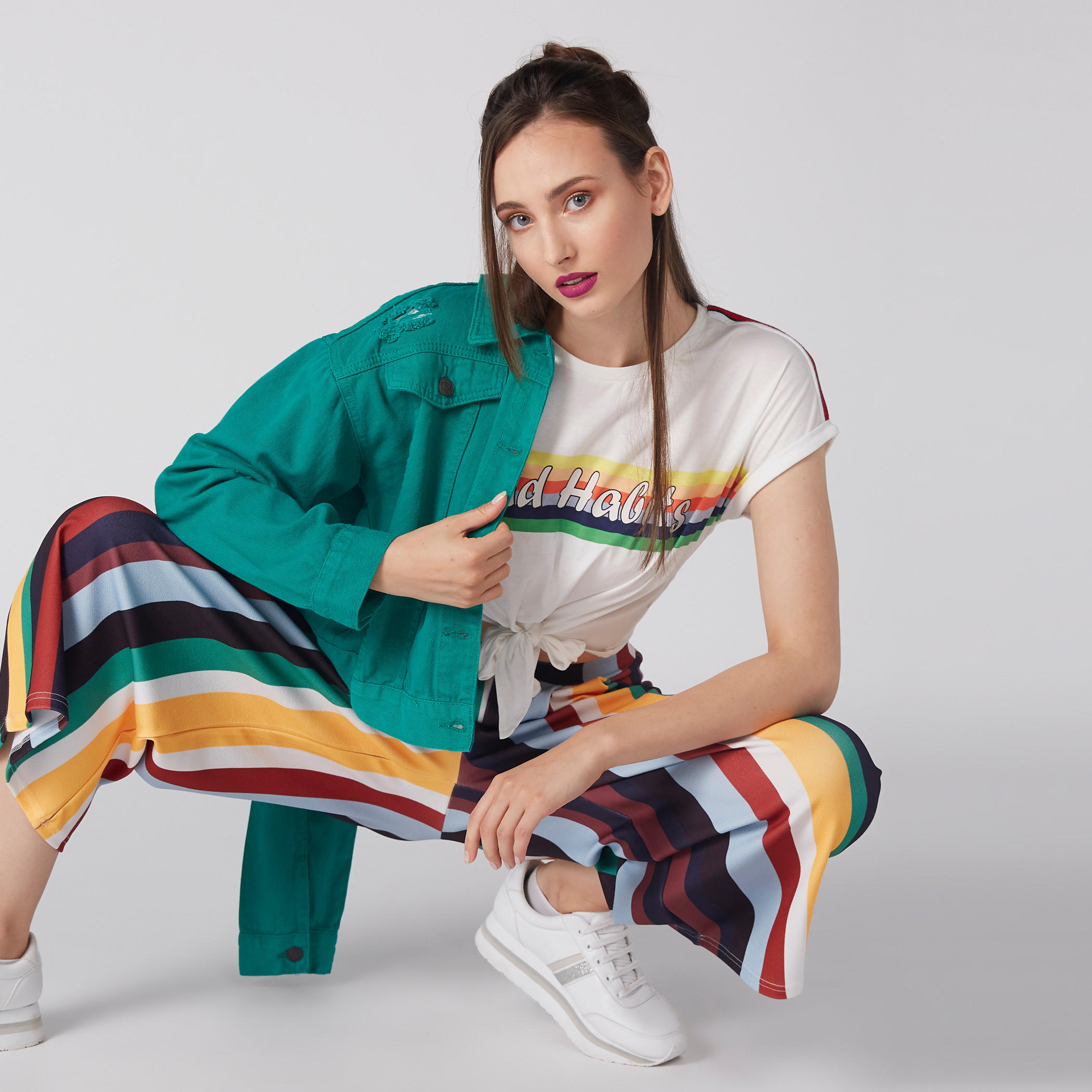 Striped Culottes with Pleat Detail-women-clothing-bottoms-trousers-image-2